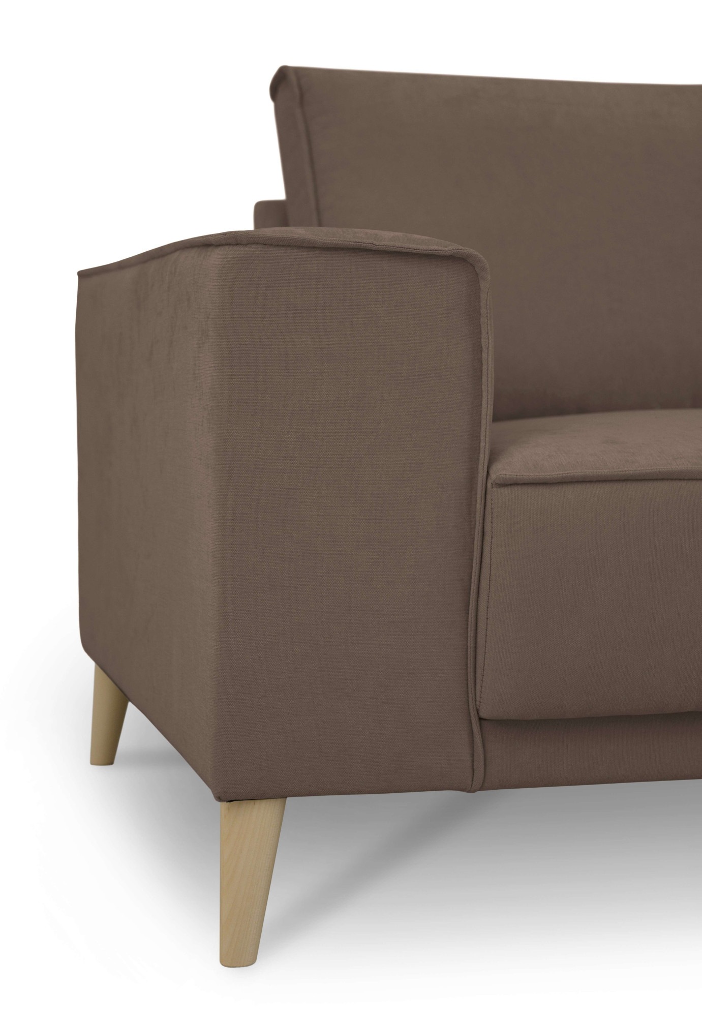 OTTO home Ecksofa »Oland Skandi, weicher Chenille-Stoff« L-Form, 289 cm, Wellenunterfederung, Skandi-Design, Massivholzfüße
