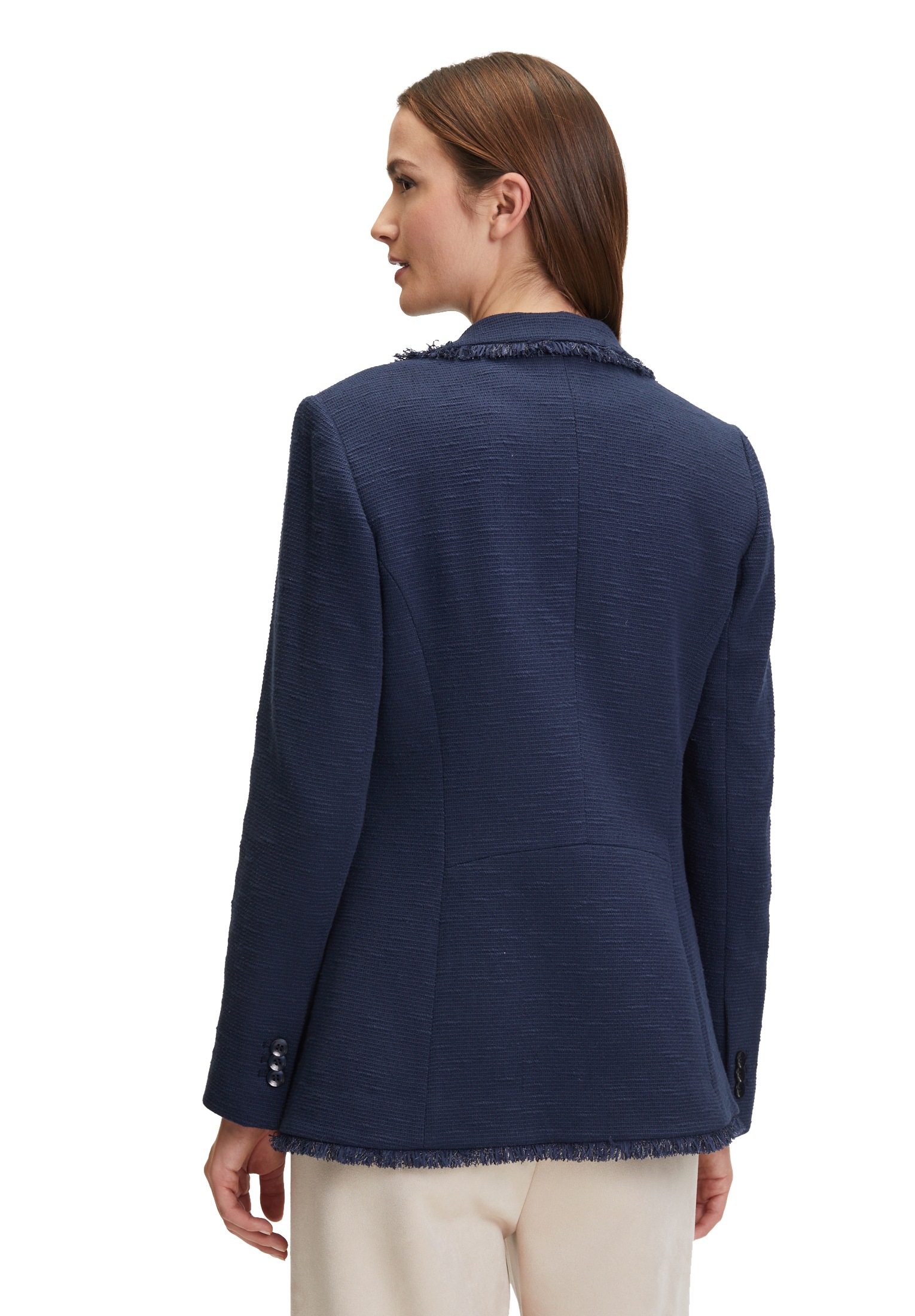 Betty&Co Longblazer »Betty & Co Businessblazer mit Fransen«, Fransen