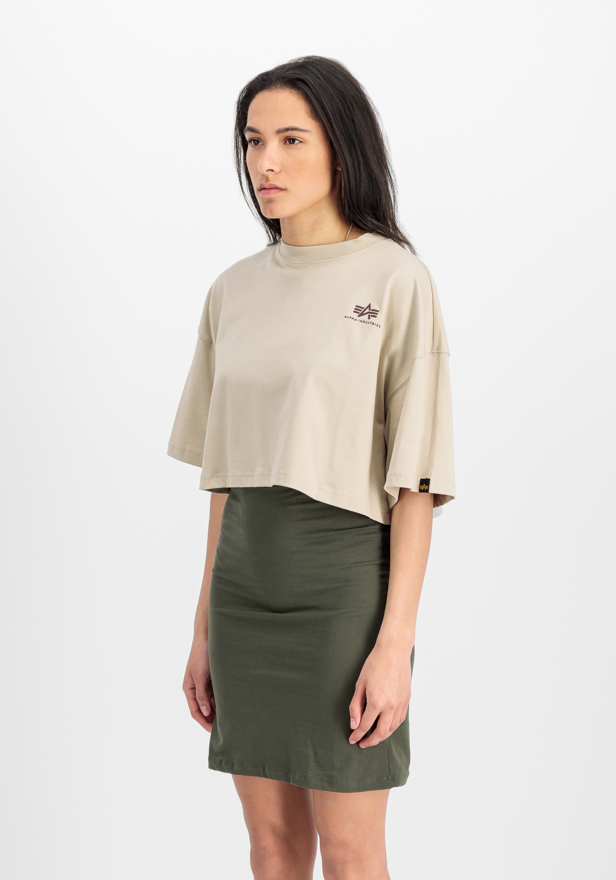 Alpha Industries T-Shirt "Basic T-Shirt SL Cropped PP W" günstig online kaufen