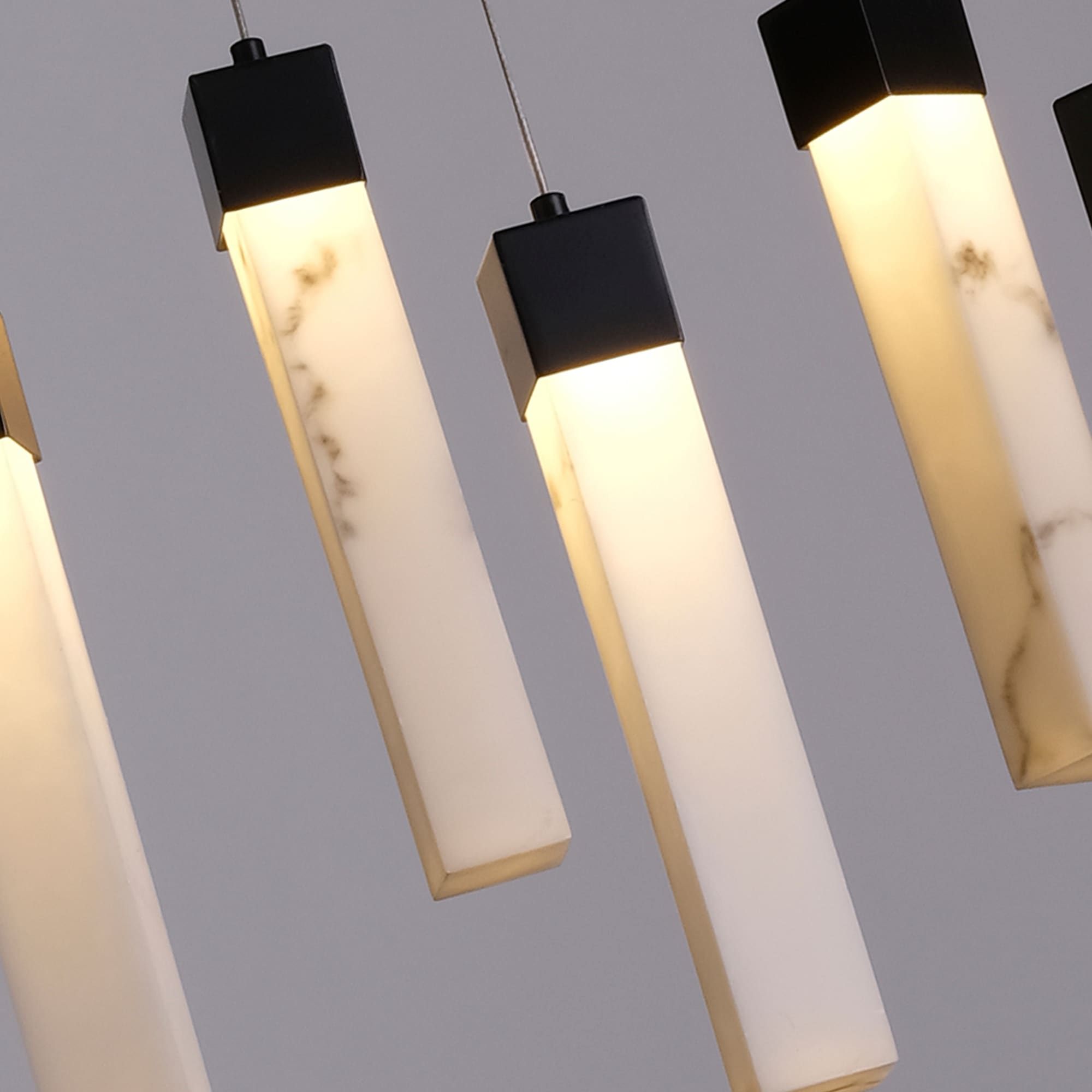 Searchlight LED-Hängeleuchte »Hängeleuchte Moonbeam, 10-flammig« LED-Modul 1 Stk. Extra-Warmweiß Marmor-Optik