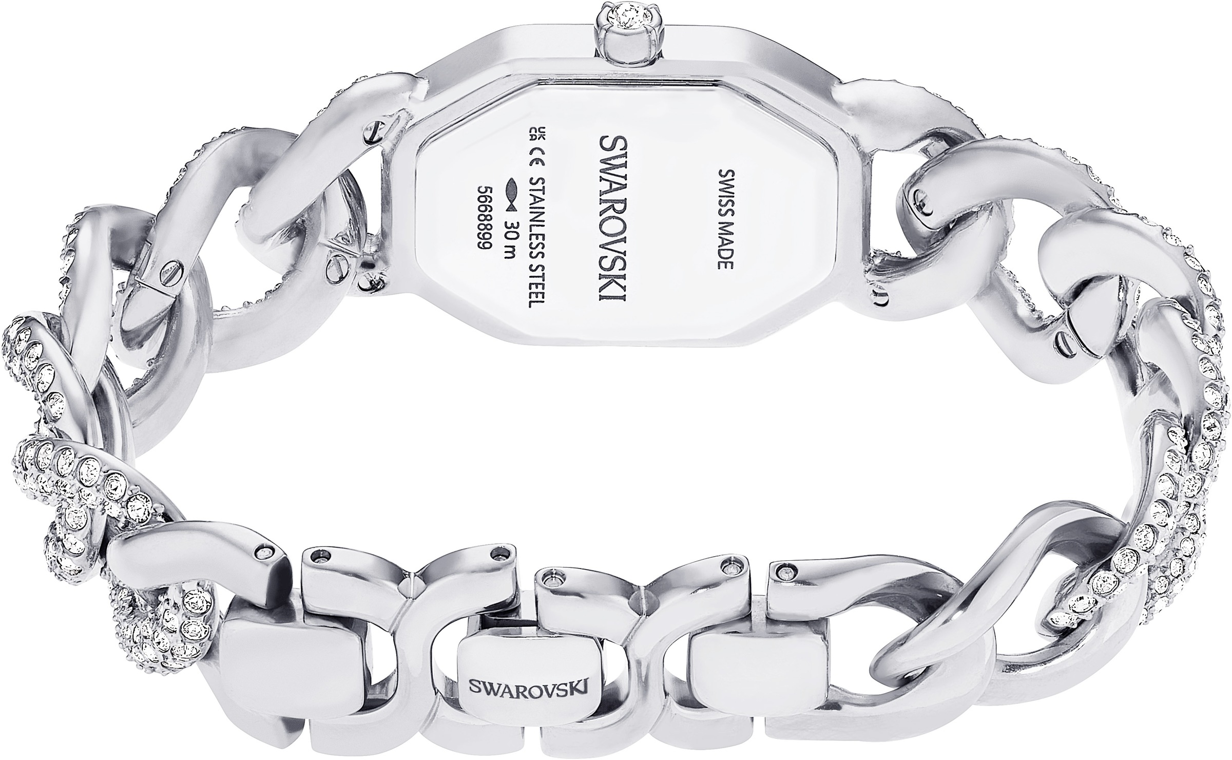 Swarovski Quarzuhr »DEXTERA CHAIN«, Armbanduhr, Damenuhr, analog, Swarovski®-Kristalle