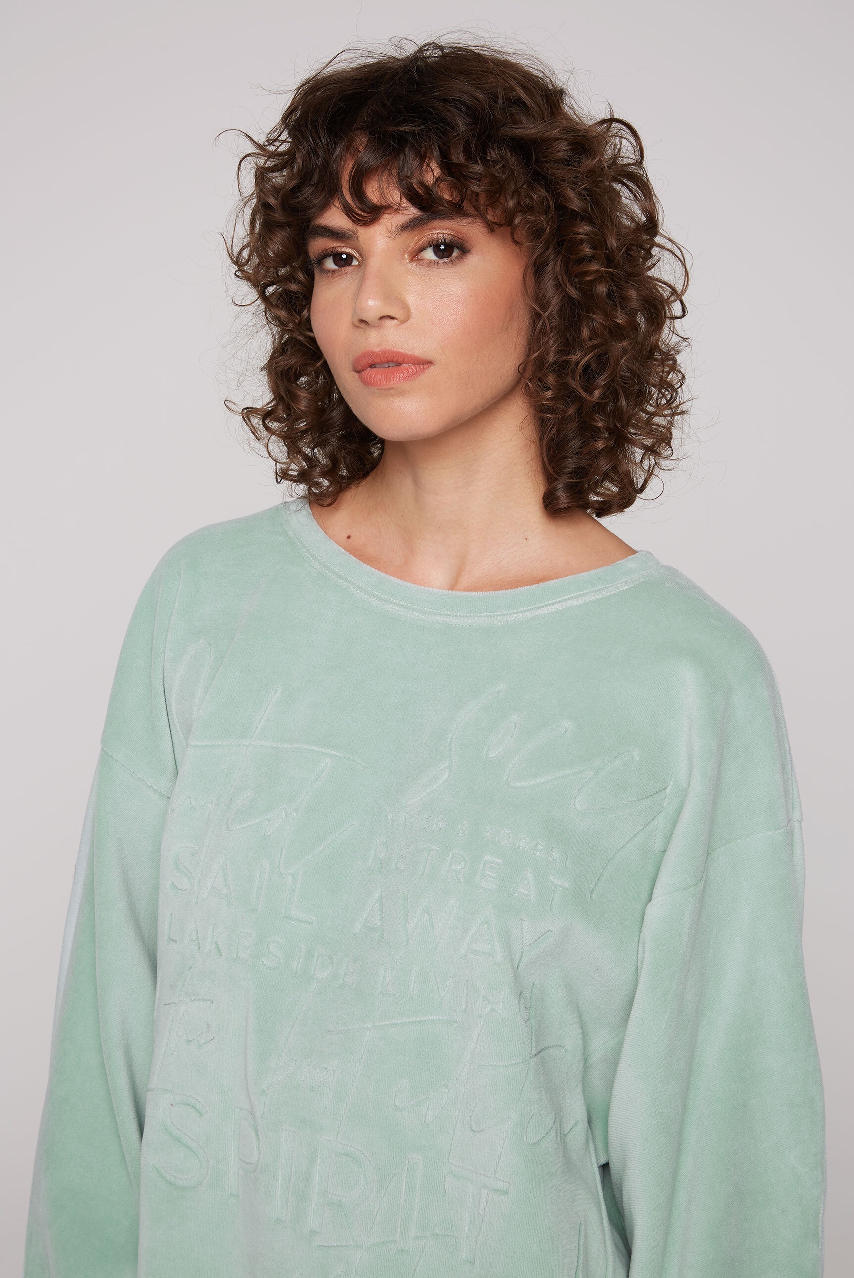 SOCCX Sweater, mit Bindeband im Saum