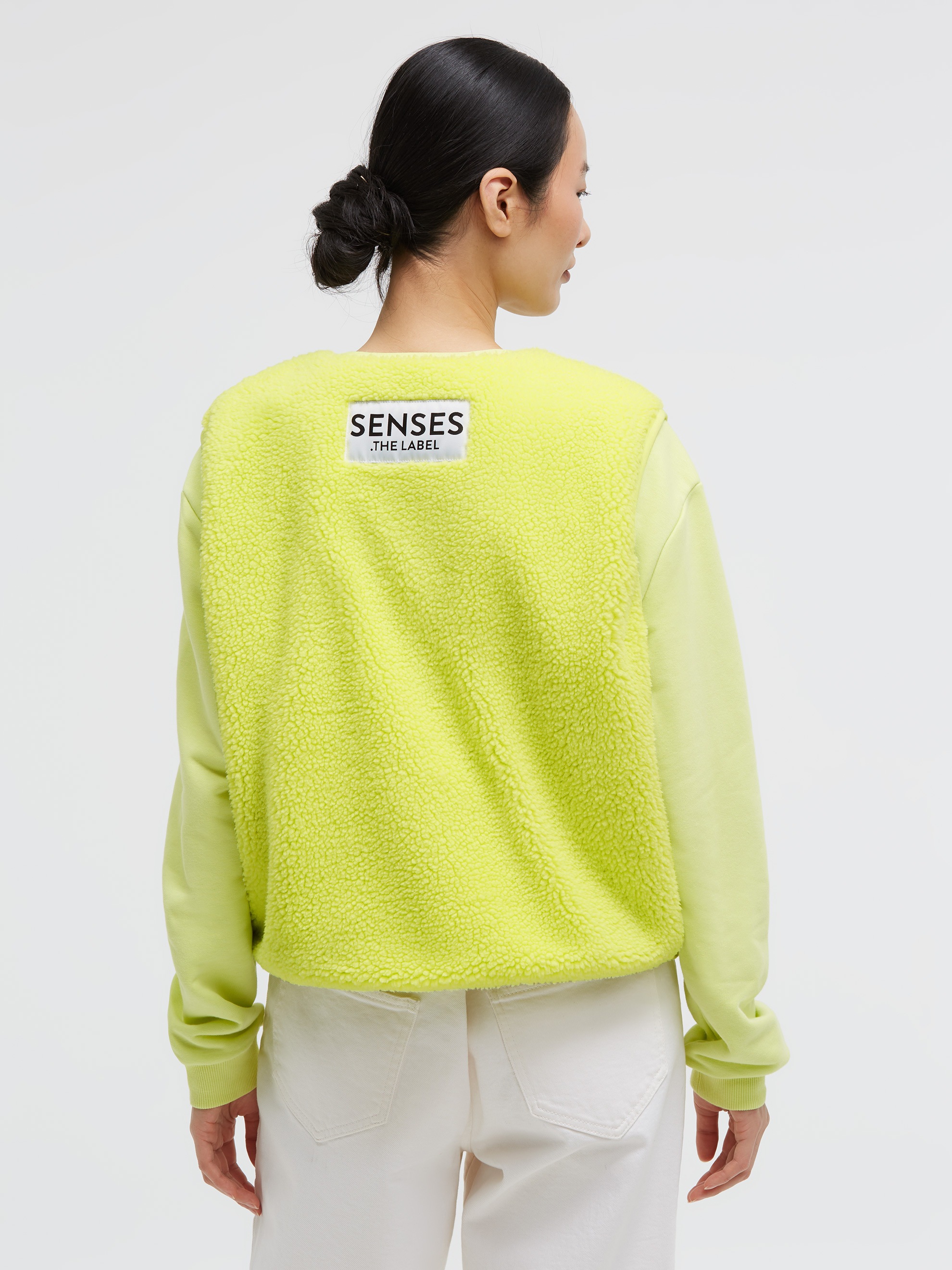SENSES.THE LABEL Fleeceweste mit Druckknopfleiste