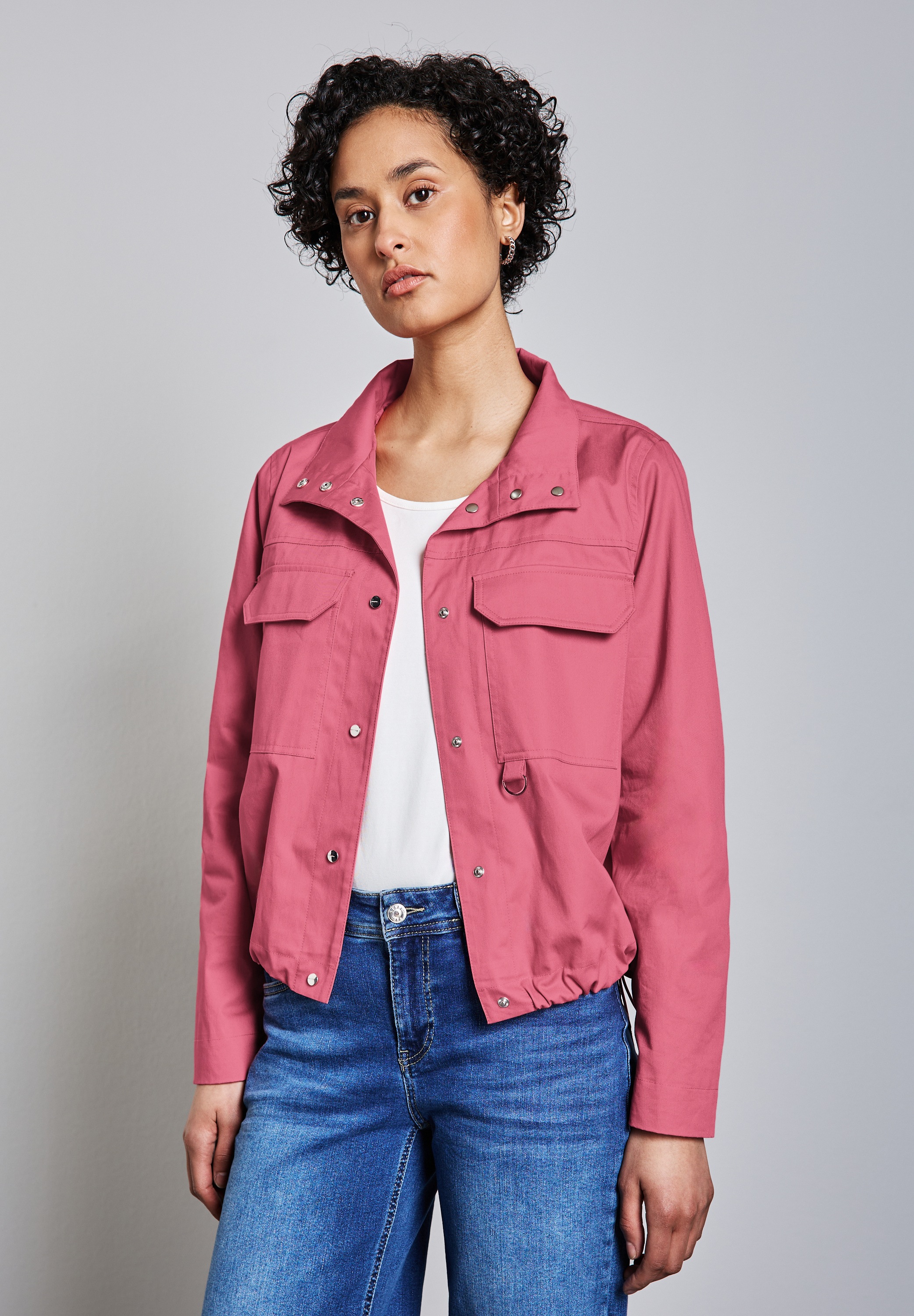 STREET ONE Kurzjacke, ohne Kapuze, mit Knopfleiste