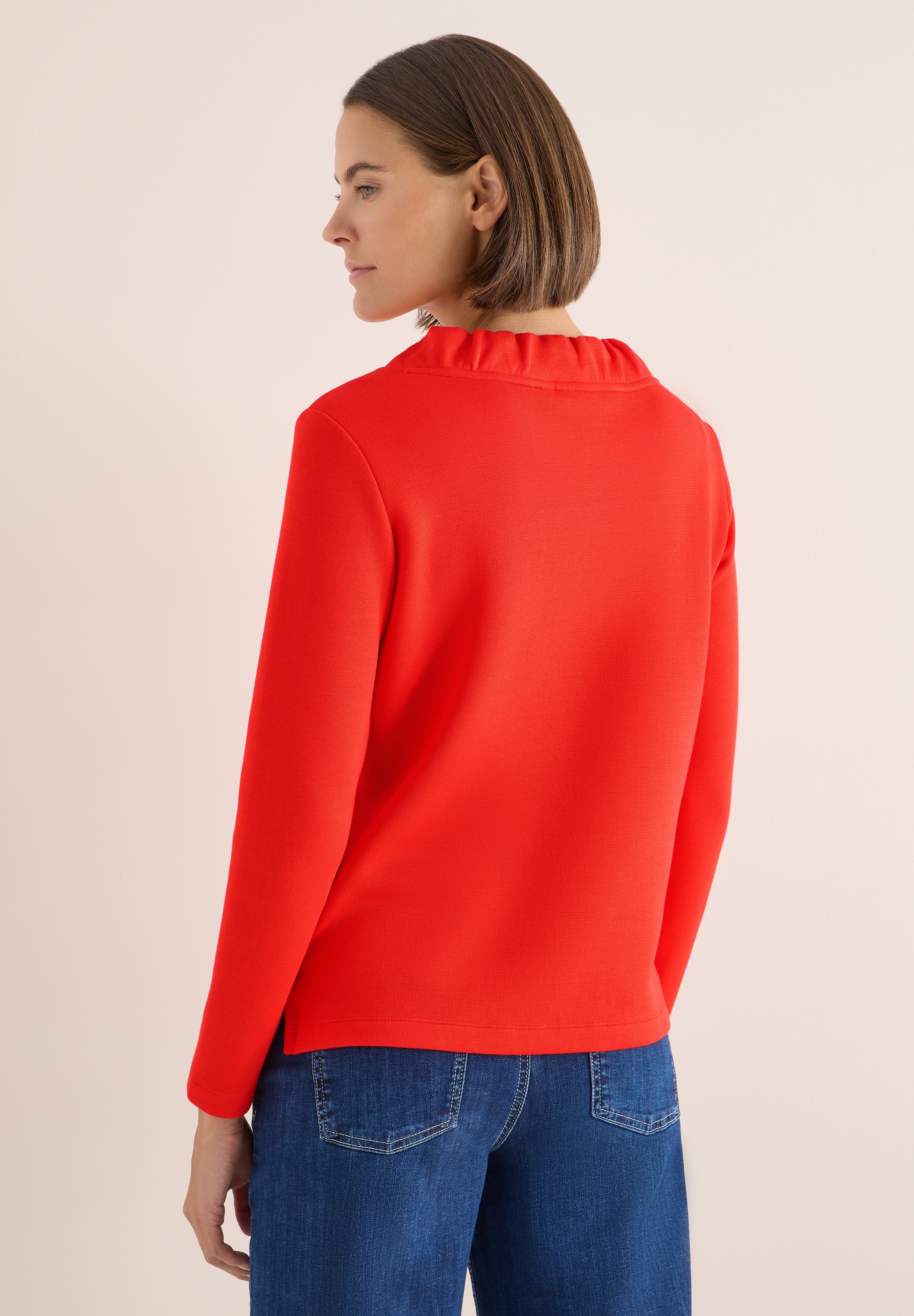 Cecil Langarmshirt mit Tunnelzugband am Kragen