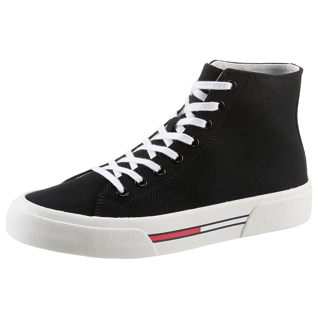 Tommy Jeans Sneaker »TOMMY JEANS MID CANVAS COLOR« mit Used-Laufsohle mit Bio-Material-Anteil
