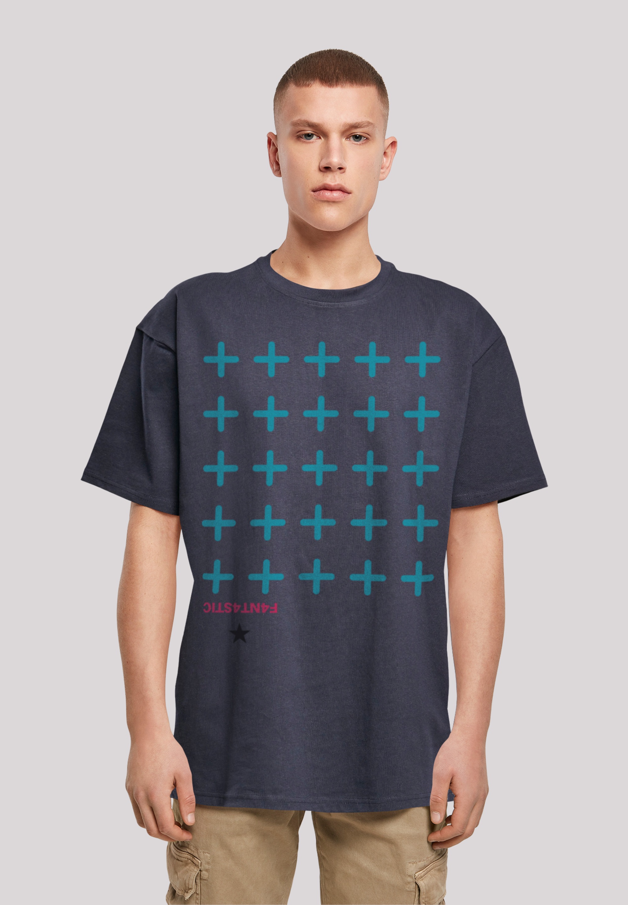 T-Shirt »Kreuze Blau«, Print