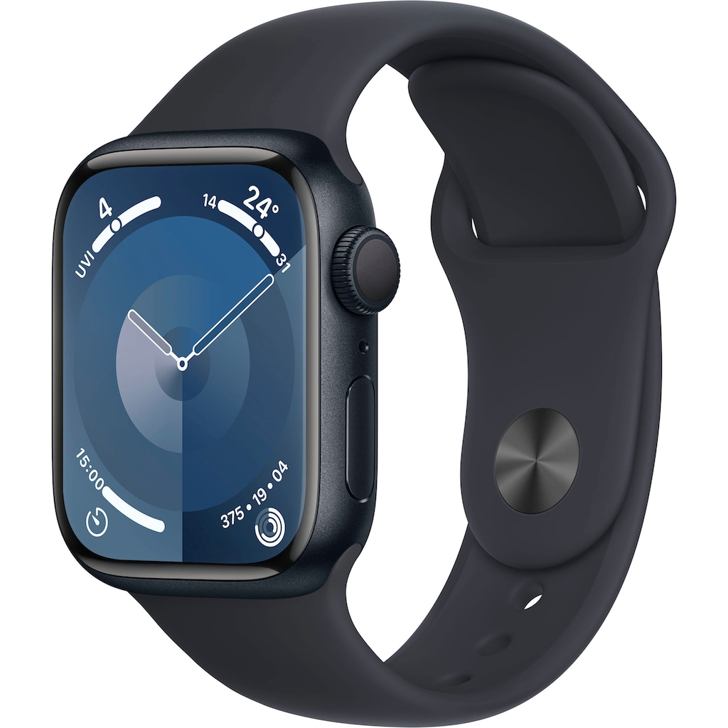 Apple Smartwatch »Watch Series 9 GPS Aluminium 41mm S/M«, (Watch OS 10 Sport Band)