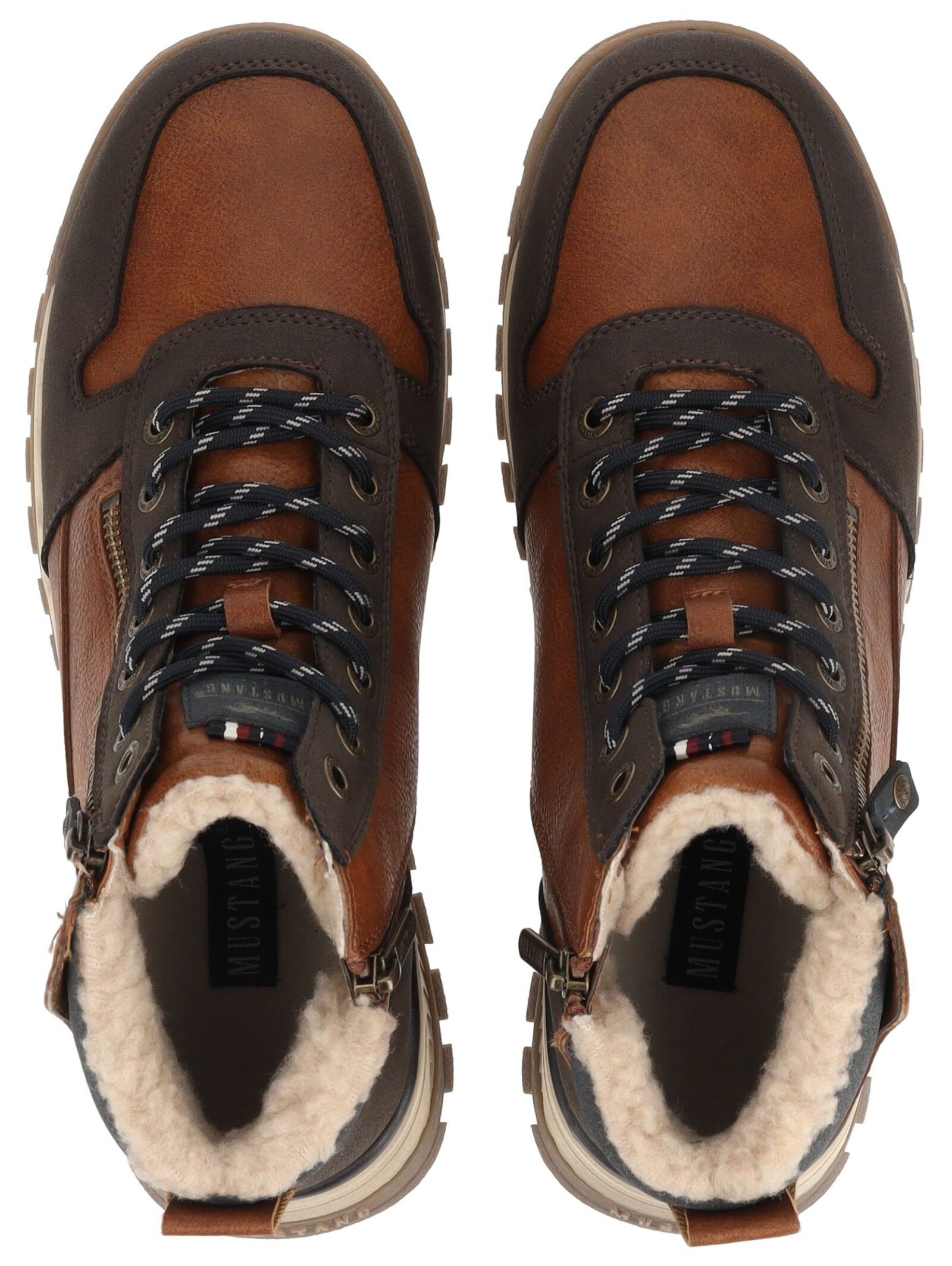 Mustang Shoes Schnürstiefelette »Mustang Shoes Stiefelette Lederimitat«