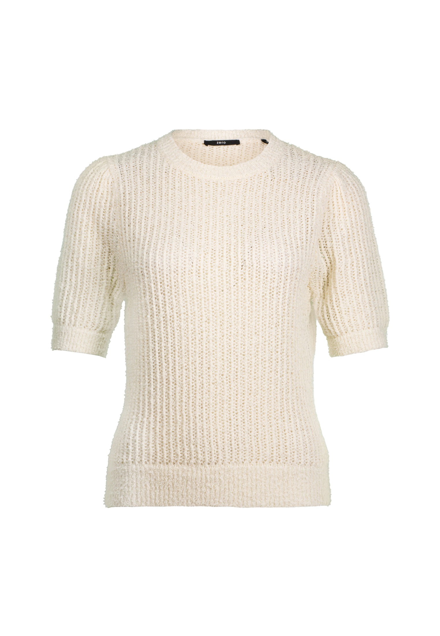 Zero Kurzarmshirt "zero Damen Strickshirt 3/4 Arm Lochstrick", (1 tlg.), st günstig online kaufen