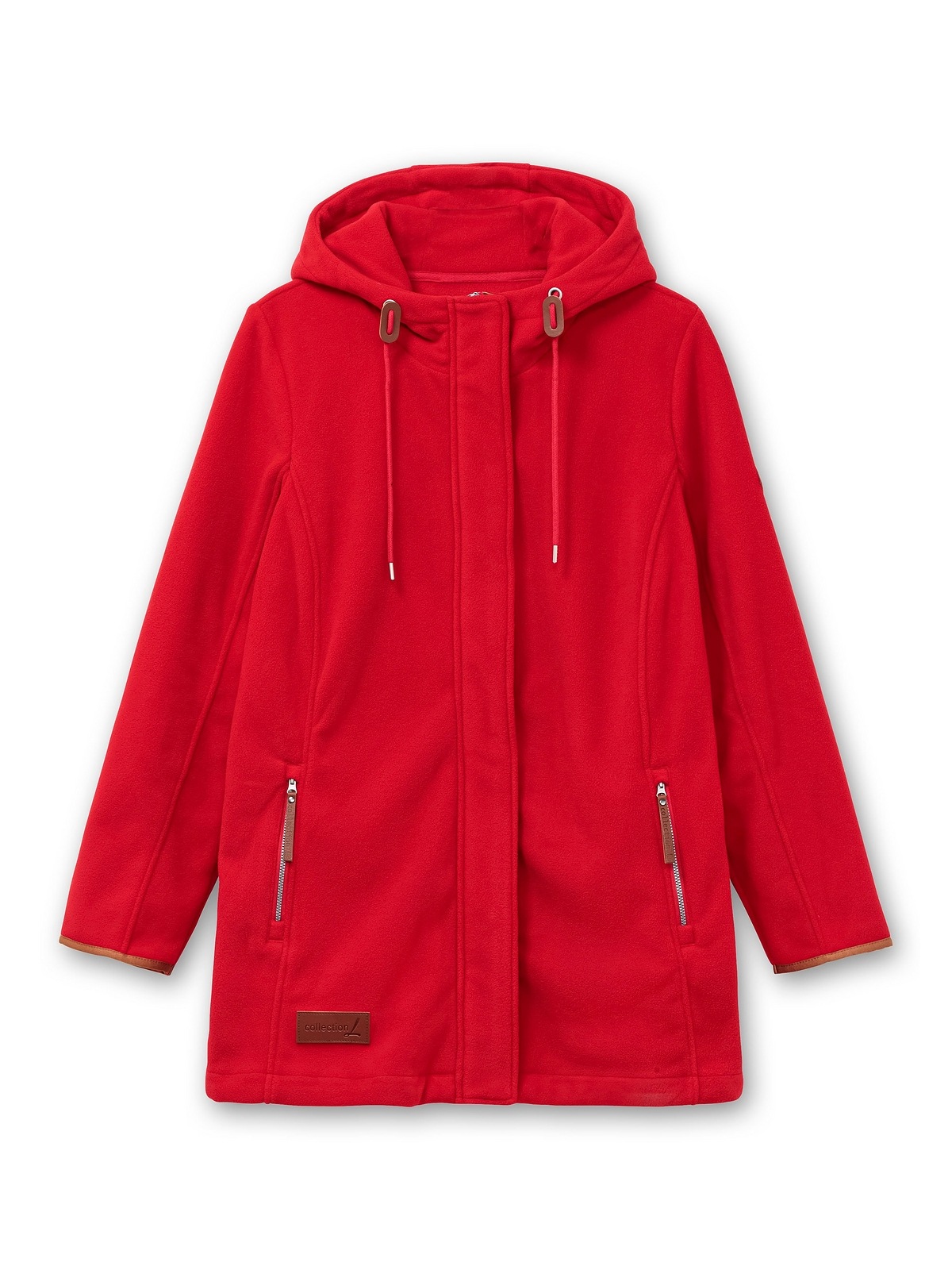 Sheego Fleecejacke »Große Größen«, mit Kapuze, mit Kontrastdetails und Kapuze
