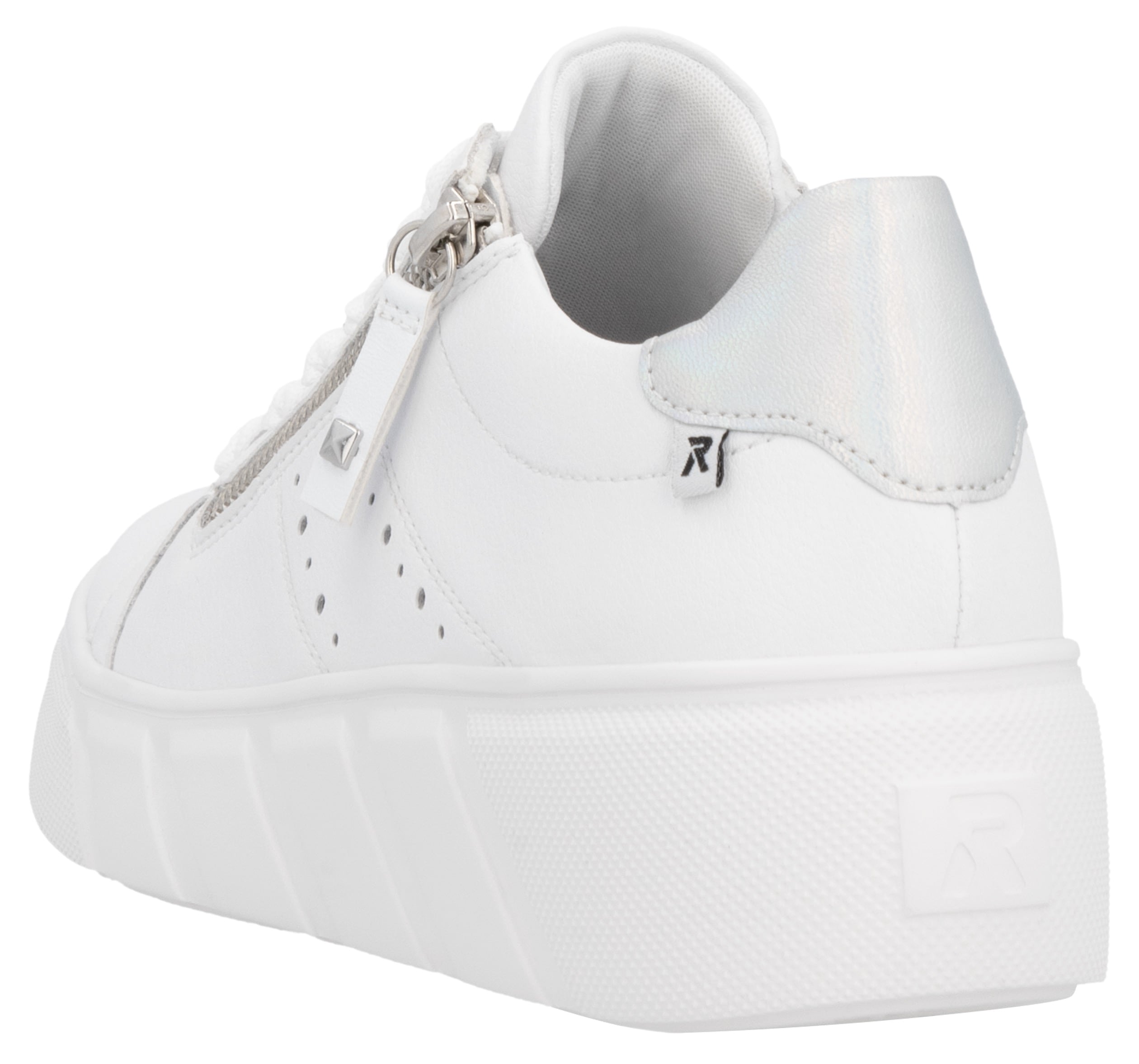 Thumbnail - RIEKER Sport Plateausneaker, Freizeitschuh, Halbschuh, Schnürschuh mit seitlicher Perforation