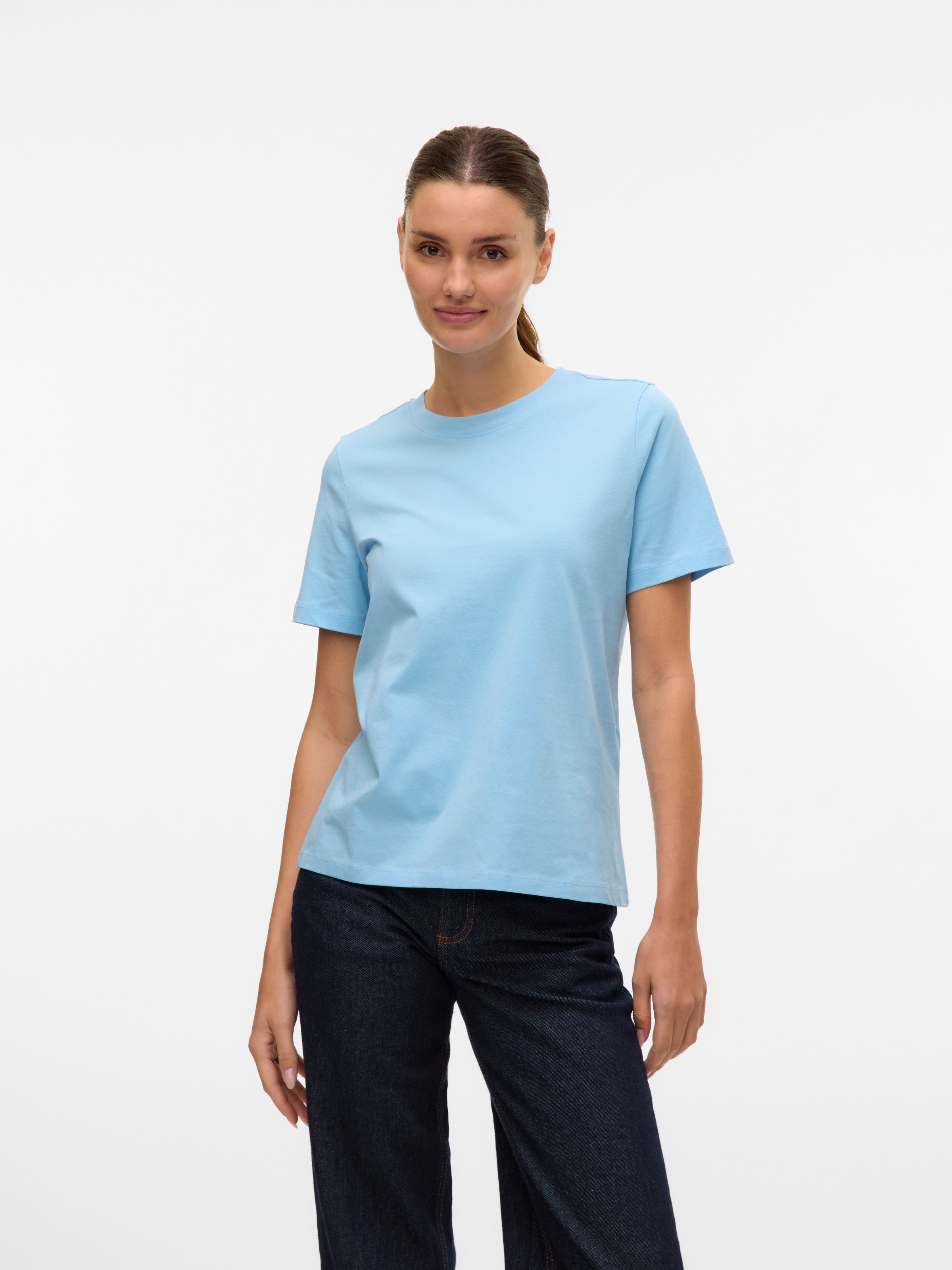 Vero Moda Kurzarmshirt "VMPAULINA SS T-SHIRT GA JRS NOOS" Baumwolle, regula günstig online kaufen