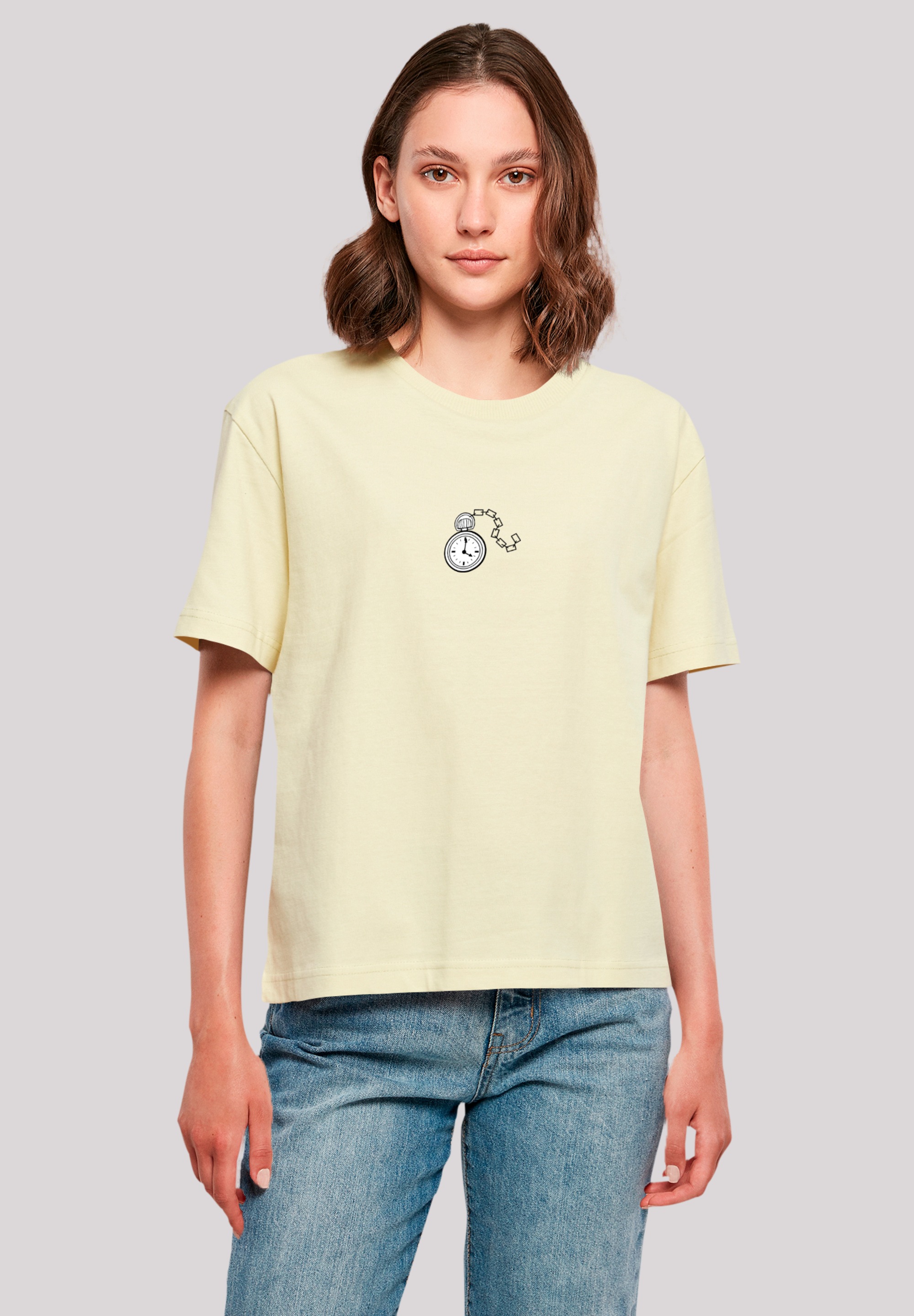 F4NT4STIC T-Shirt »Alice im Wunderland Uhr Hase«, Premium Qualität, Nostalgie, Kinderserie