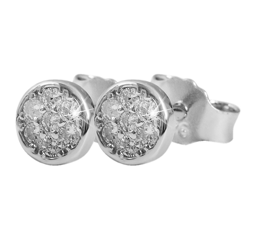 Adelia´s Paar Ohrhänger "Damen Ohrringe – Ohrstecker aus 925 Silber mit Zir günstig online kaufen