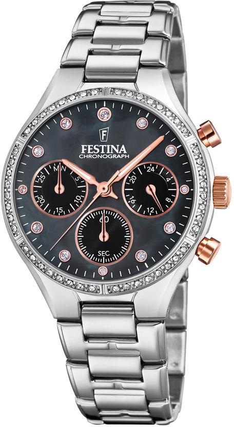 Festina Chronograph »Boyfriend, F20401/4«, Armbanduhr, Quarzuhr, Damenuhr, Stoppfunktion