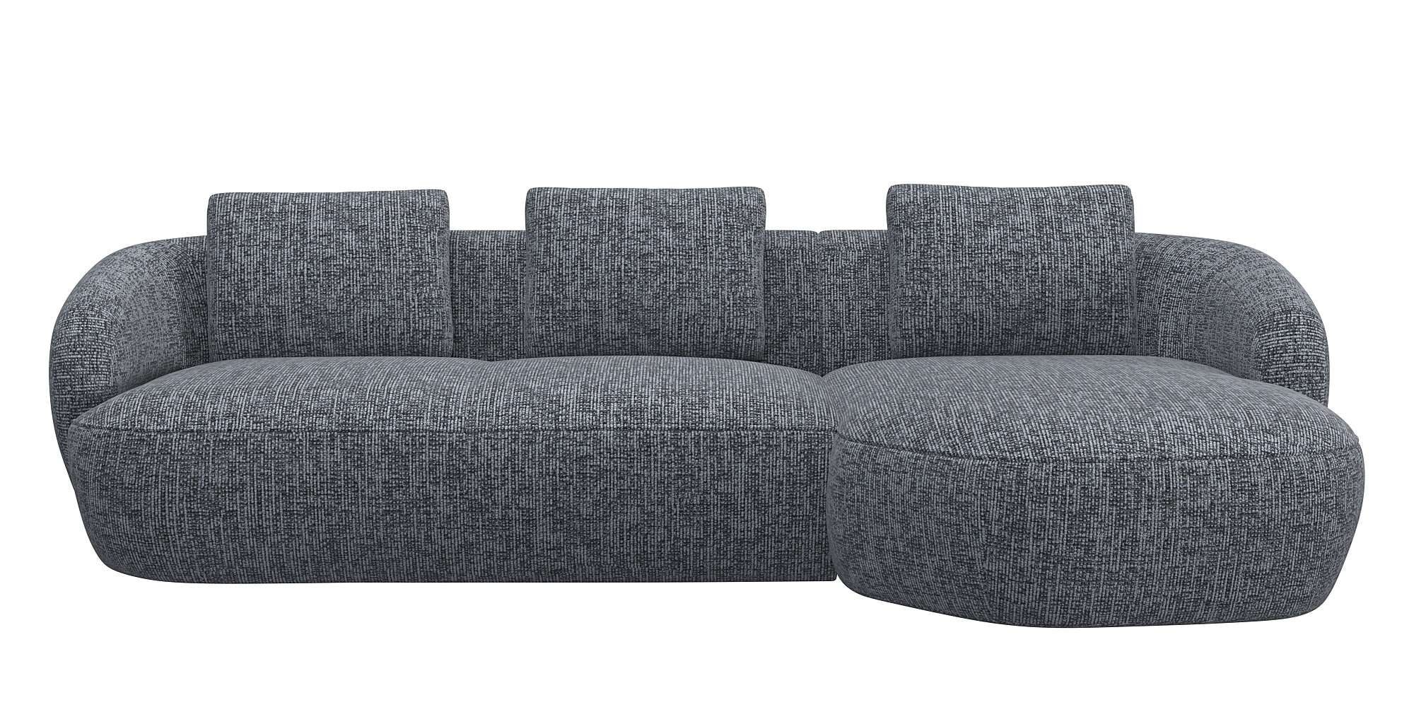 Wohnlandschaft »Torino, rund, L-Form, Sofa-Ecke mit Recamiere, Longchair-Sofa«,...