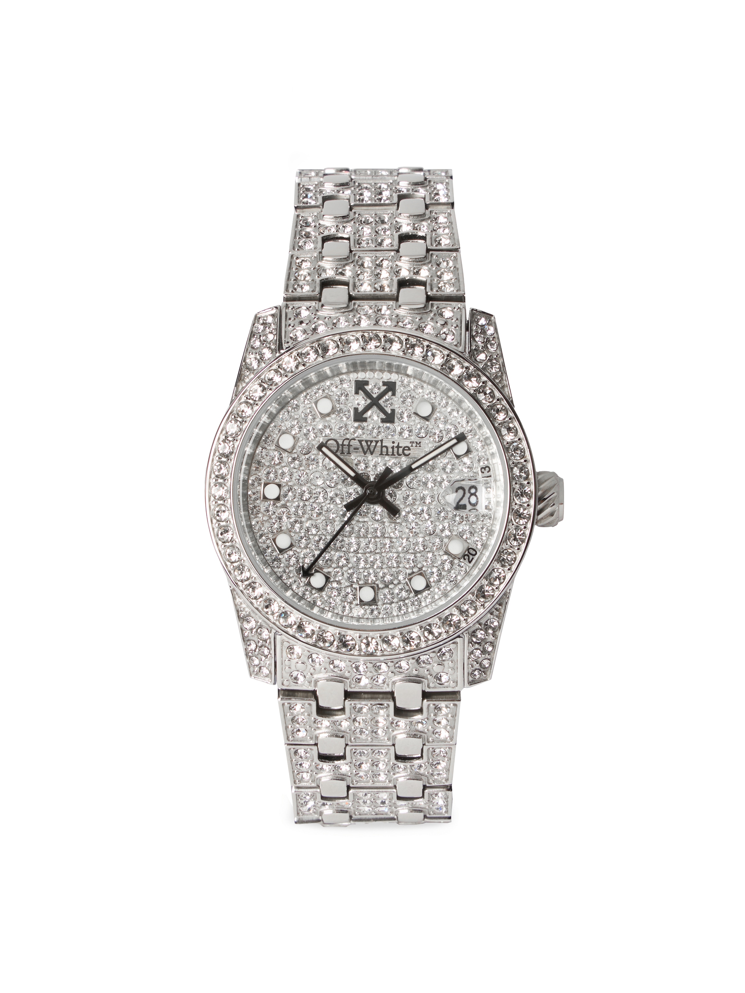 OFF-WHITE Quarzuhr »DISCREET« Armbanduhr, Damenuhr, Edelstahlarmband, analog, Tag