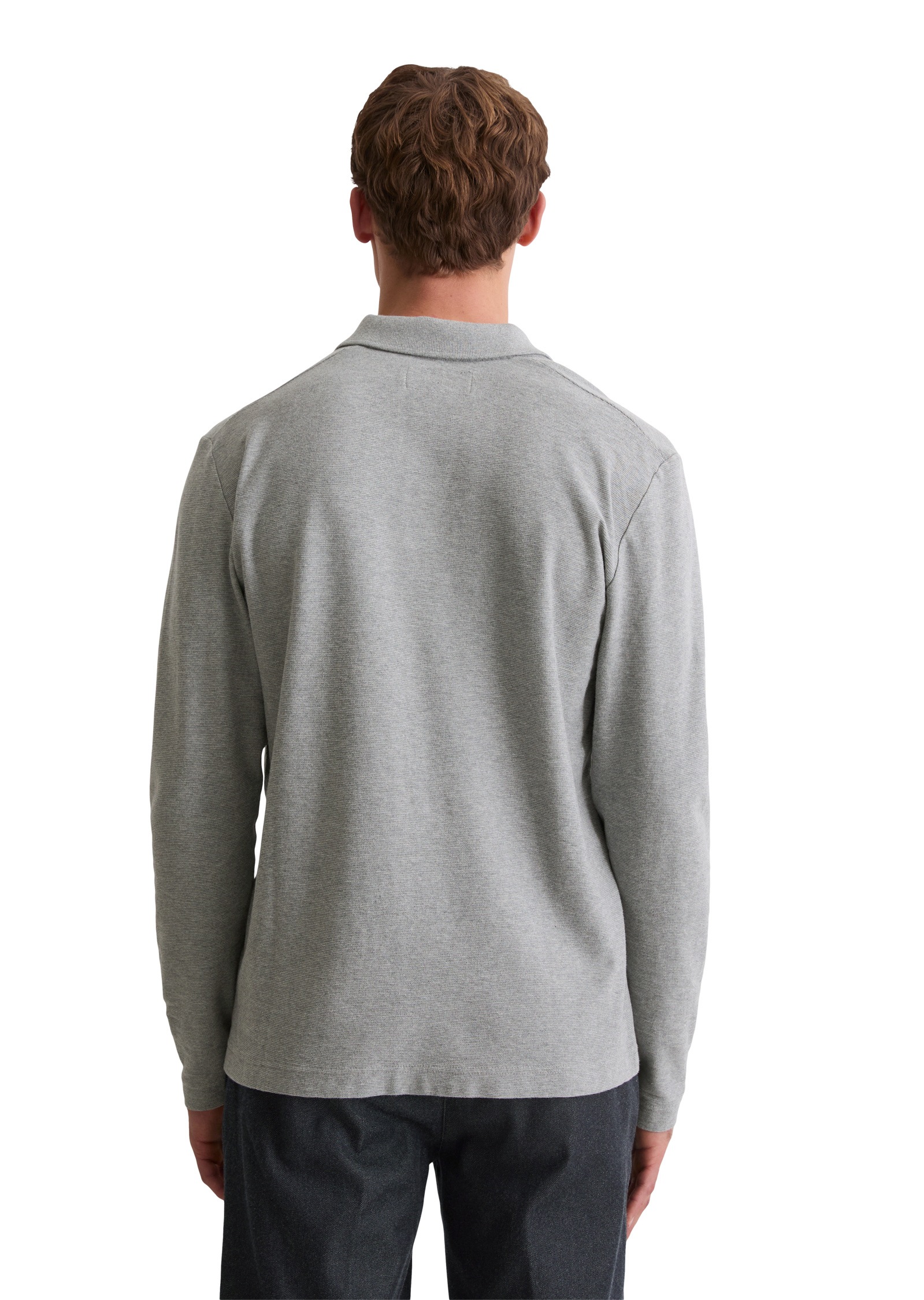 Thumbnail - Marc OPolo Langarm-Poloshirt "aus weichem Bio-Baumwoll-Jersey"