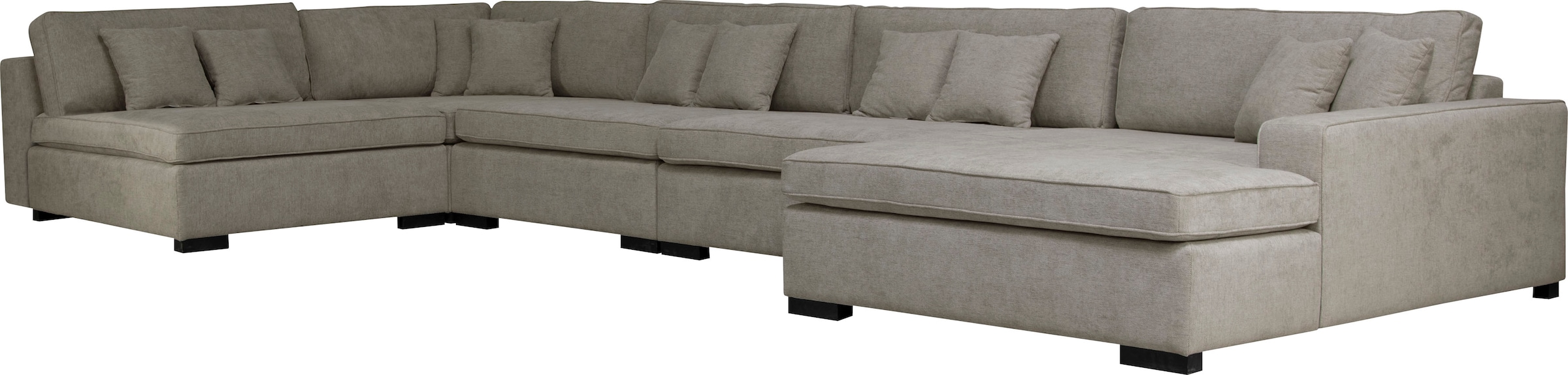 Home affaire Wohnlandschaft »Skara XXL U-Form«, Lounge-Sofa XXL mit Federkern-Polsterung, in vielen Bezugsvarianten