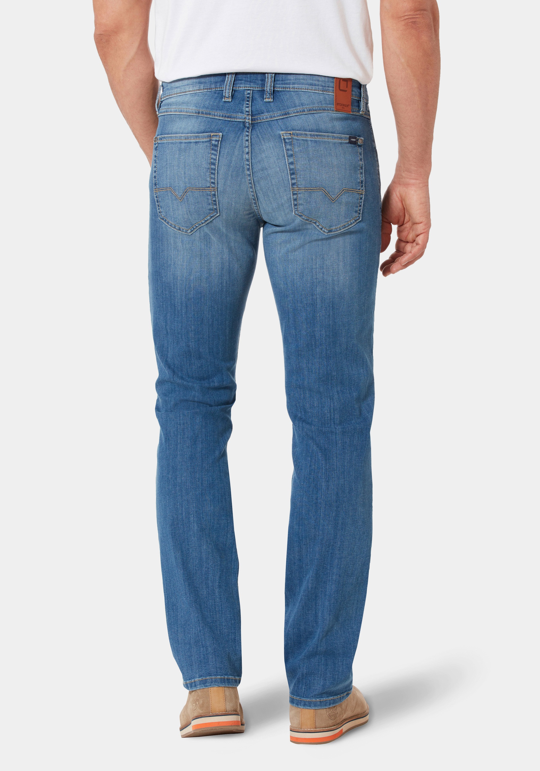 Stooker Men 5-Pocket-Hose »Frisco Denim Straight Fit Men«, Straight Fit Casual Clean Wash Twill Coloured Comfort Flex! für Herren