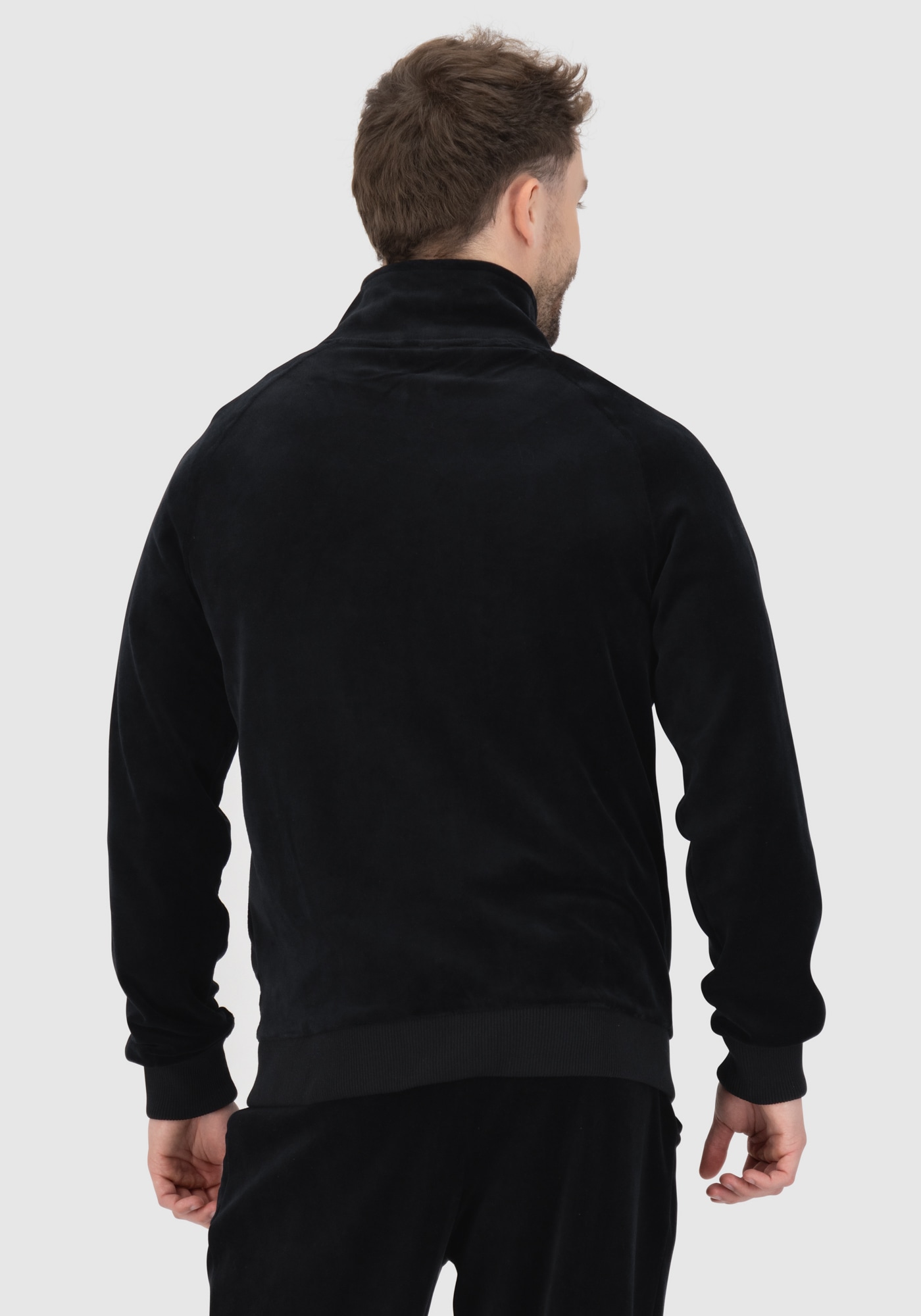 Sergio Tacchini Trainingsjacke »COURT VELOUR TRACK TOP Herren«, ohne Kapuze, Trainingsjacke Herren, leichte Jacke, Velour Sportjacke, Outdoor, Sale