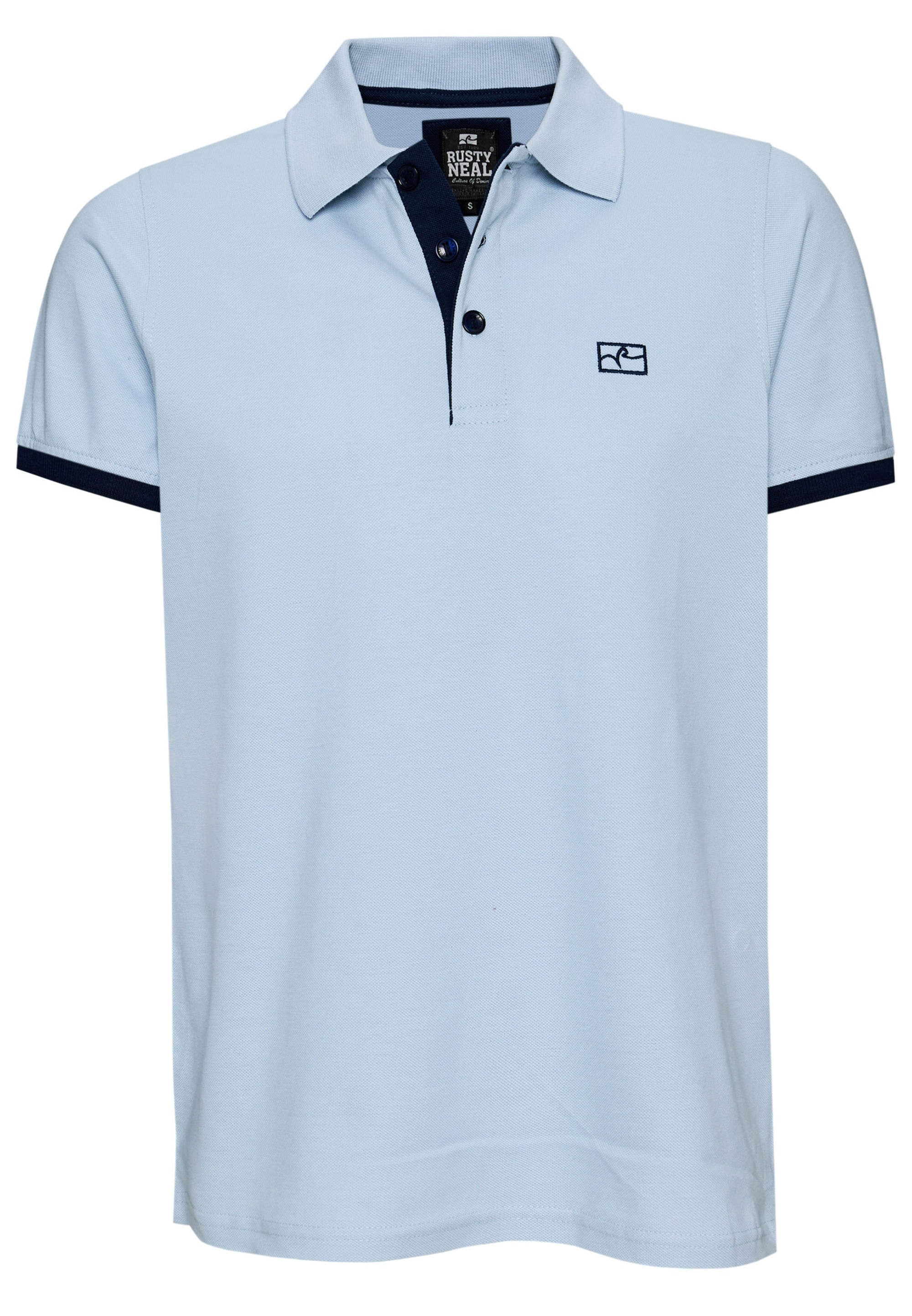 Rusty Neal Poloshirt »Rusty Neal Polo« mit kontrastfarbig abgesetzter Knopfleiste