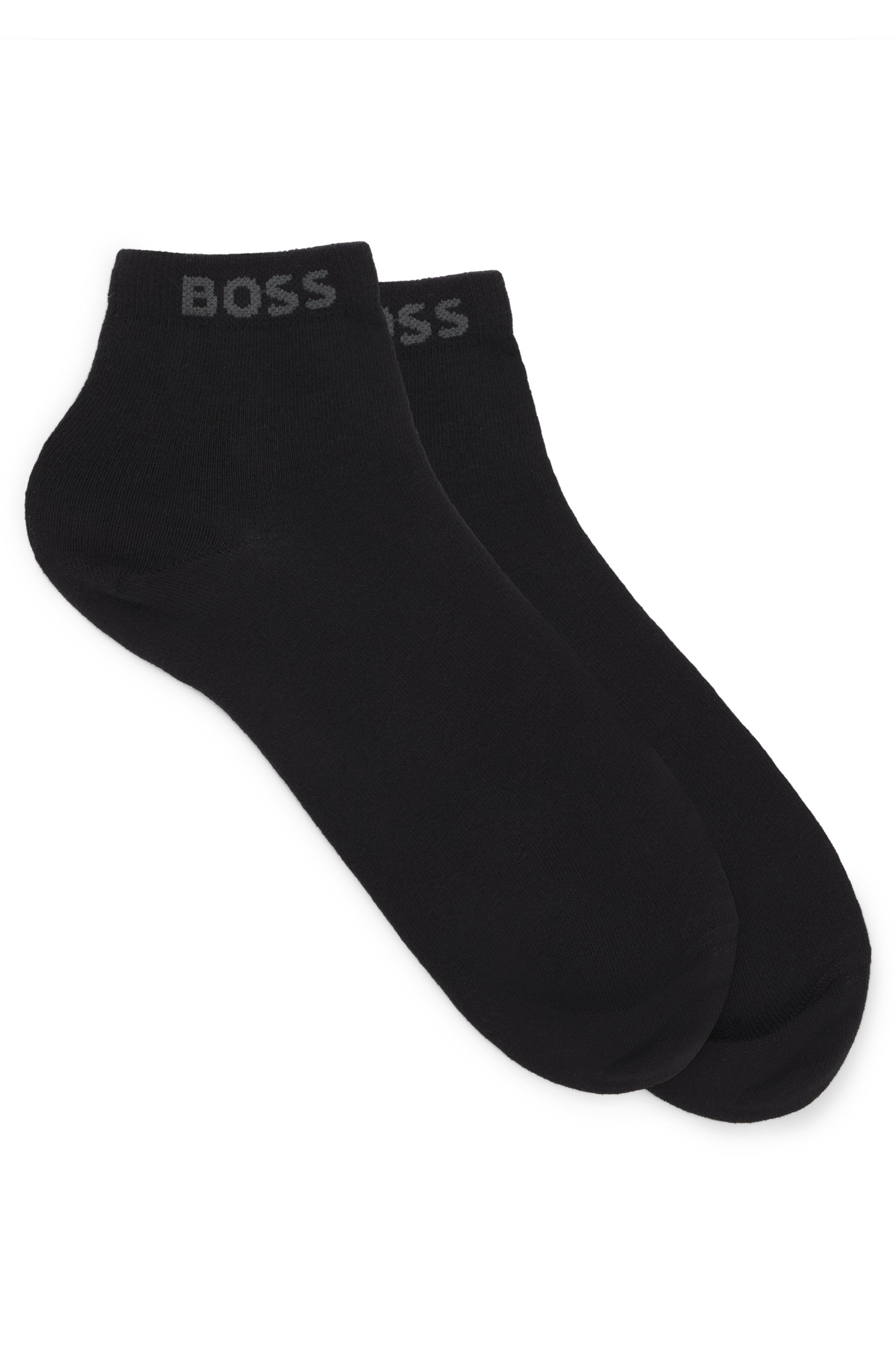 BOSS Sneakersocken, (Set, 2 Paar), mit eingenähtem Markenschriftzug