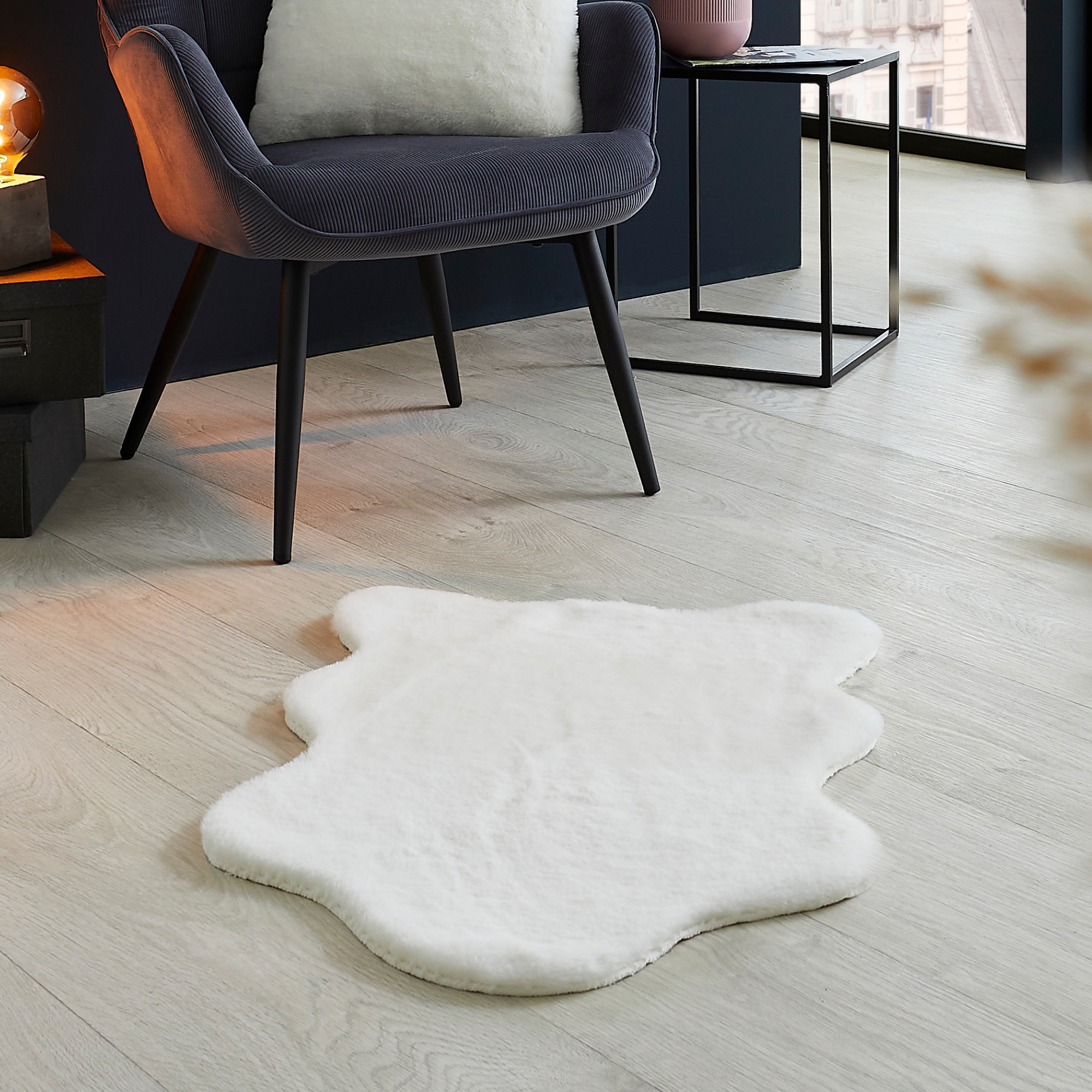 LUXOR living Fellteppich »Novara«, fellförmig, 30 mm Höhe, Kunstfell, weiche Kaninchenfell-Haptik, waschbar, auch als 2er Set