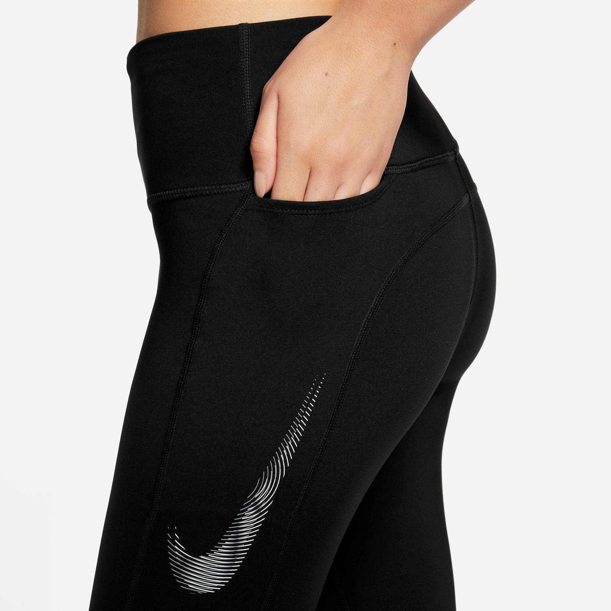 Nike Laufhose »FAST SWOOSH WOMEN'S MID-RISE / LEGGINGS« auf Rechnung  bestellen | BAUR