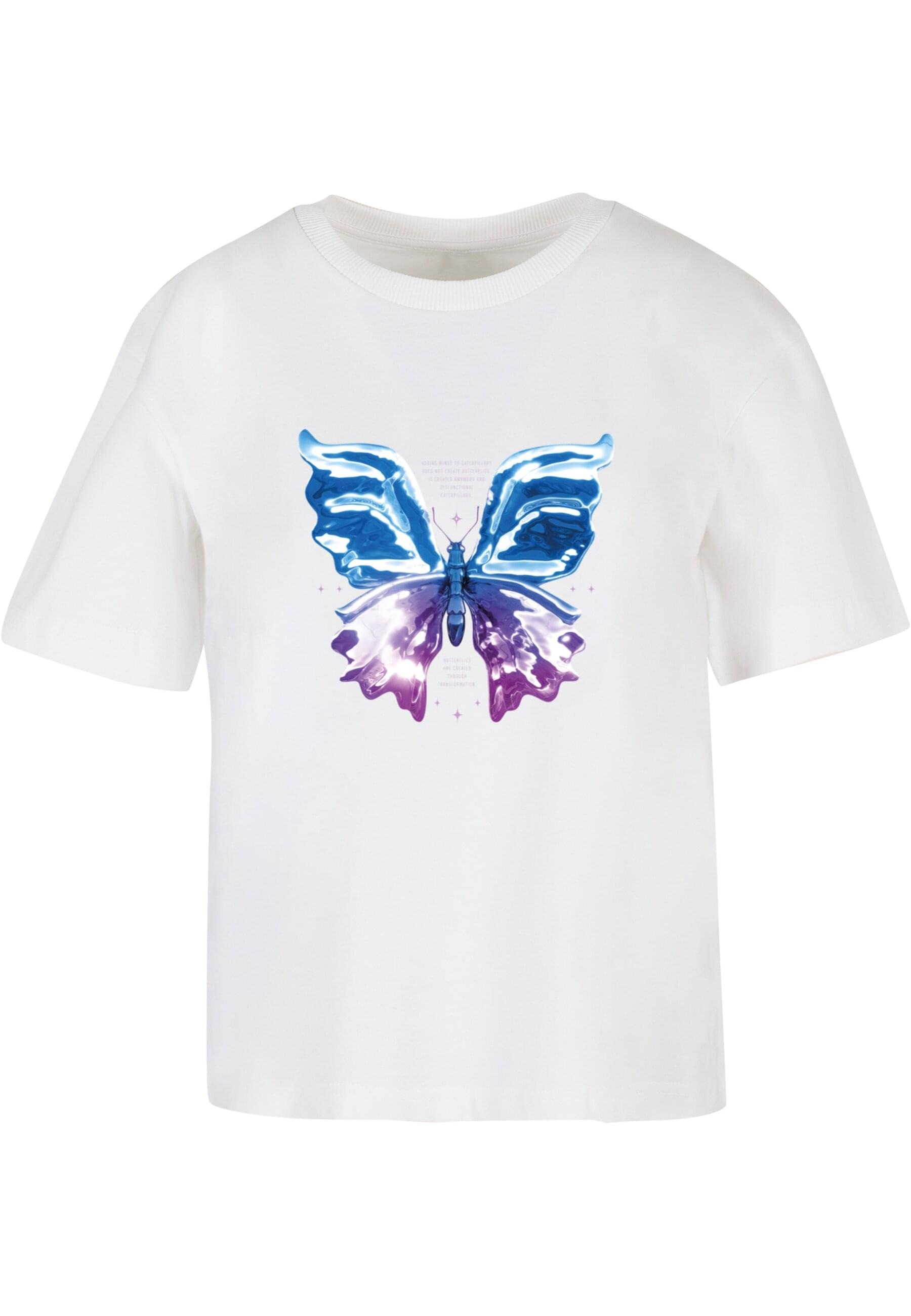 Miss Tee T-Shirt "Miss Tee Damen Chromed Butterfly Tee" 1 Stk. tlg. günstig online kaufen