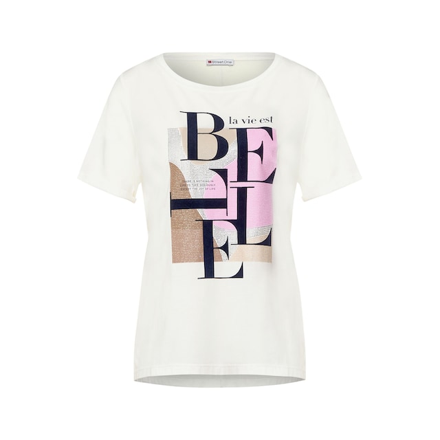 STREET ONE T-Shirt, aus softem Materialmix online kaufen | BAUR