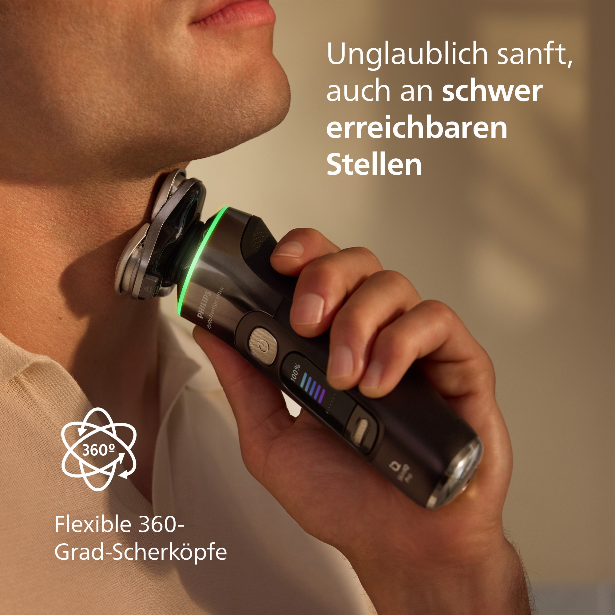 Philips Elektrorasierer »Series i9000 Prestige Ultra XP9402/31«, 1 St. Aufsätze, mit SkinIQ Technologie, inkl. Ladestand, Reiseetui, 1 Kartusche
