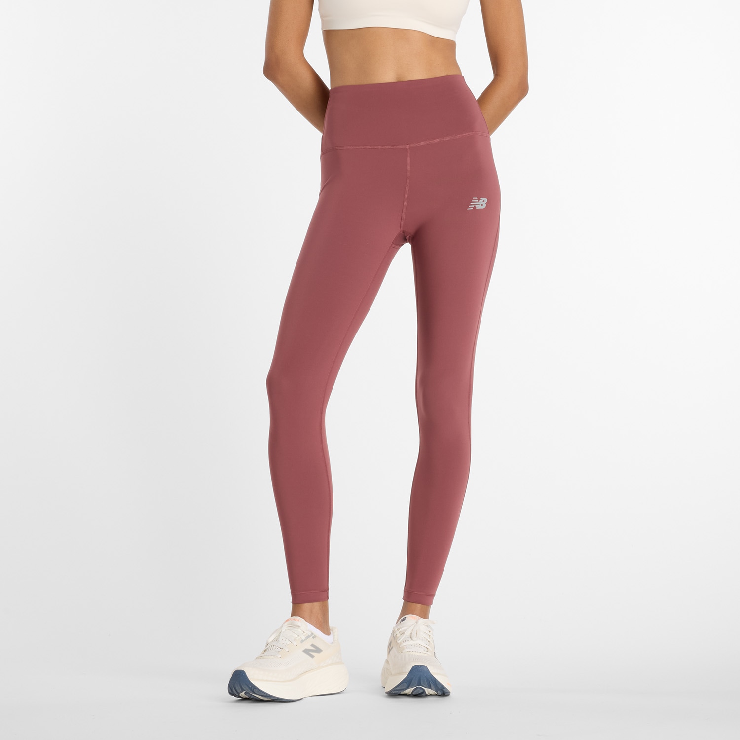 New Balance Lauftights "Sleek High Rise Legging 25"" für Laufen, mit hohem Bund