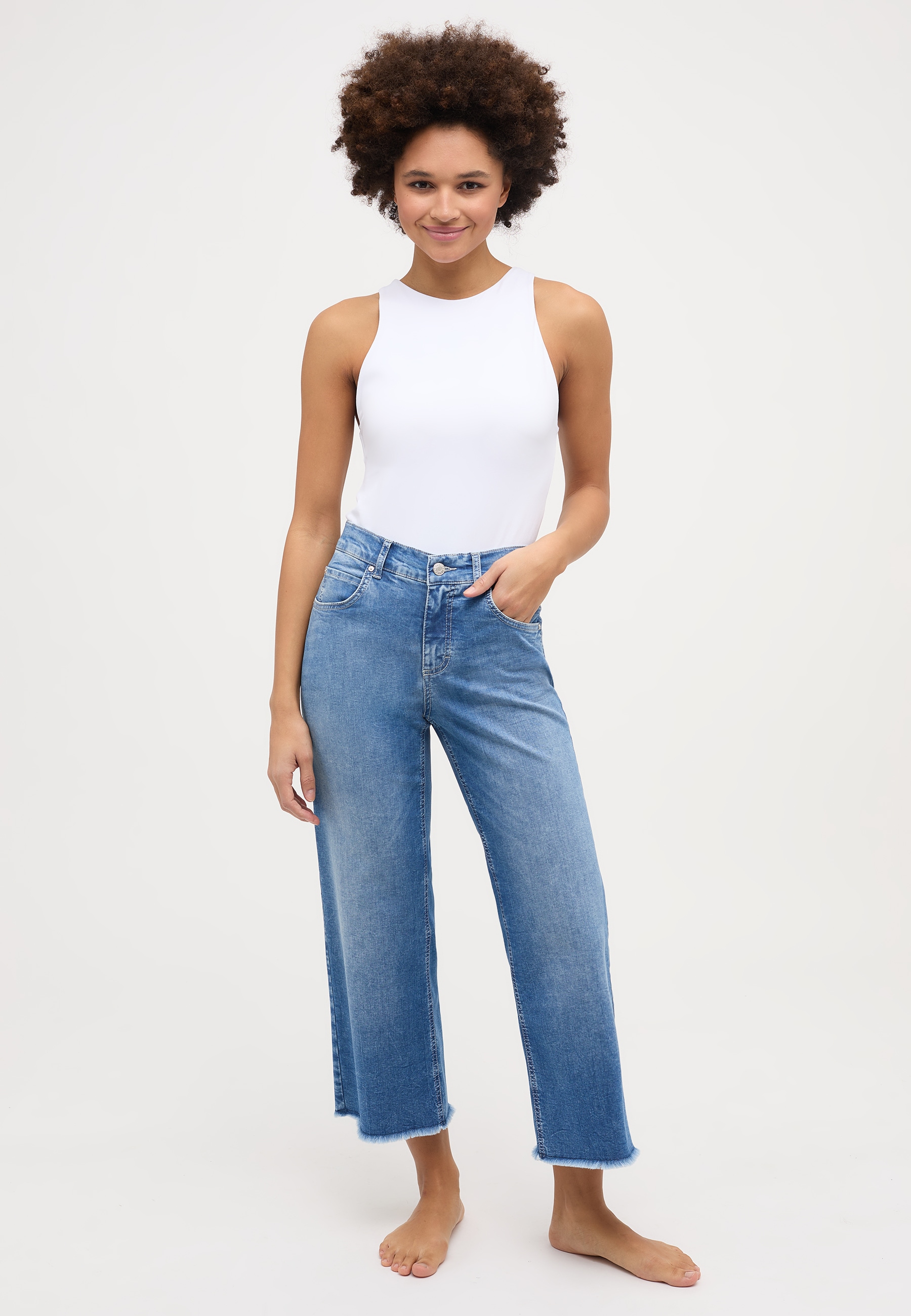 ANGELS Straight-Jeans »Linn«, Culotte