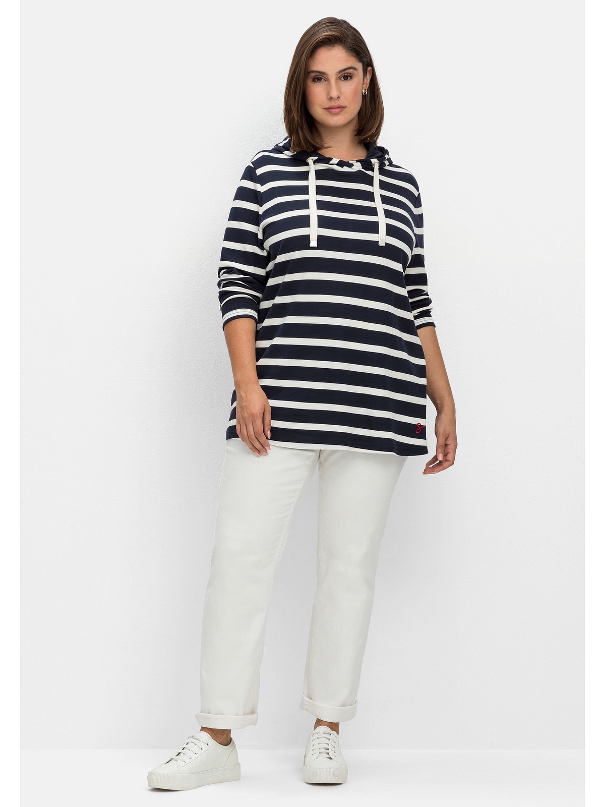 Sheego Langarmshirt »Große Größen«, mit Kapuze