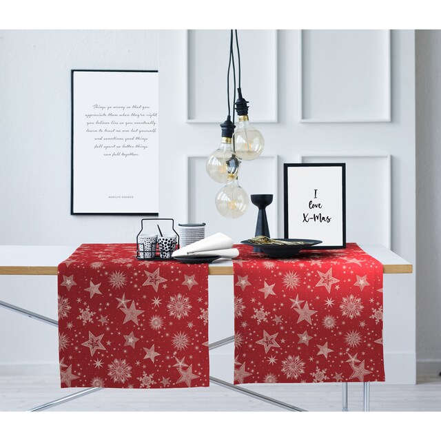 APELT Tischläufer »9602 CHRISTMAS ELEGANCE, Weihnachtsdeko, Weihnachten«, (1  St.), Lurex-Jacquardgewebe auf Rechnung | BAUR