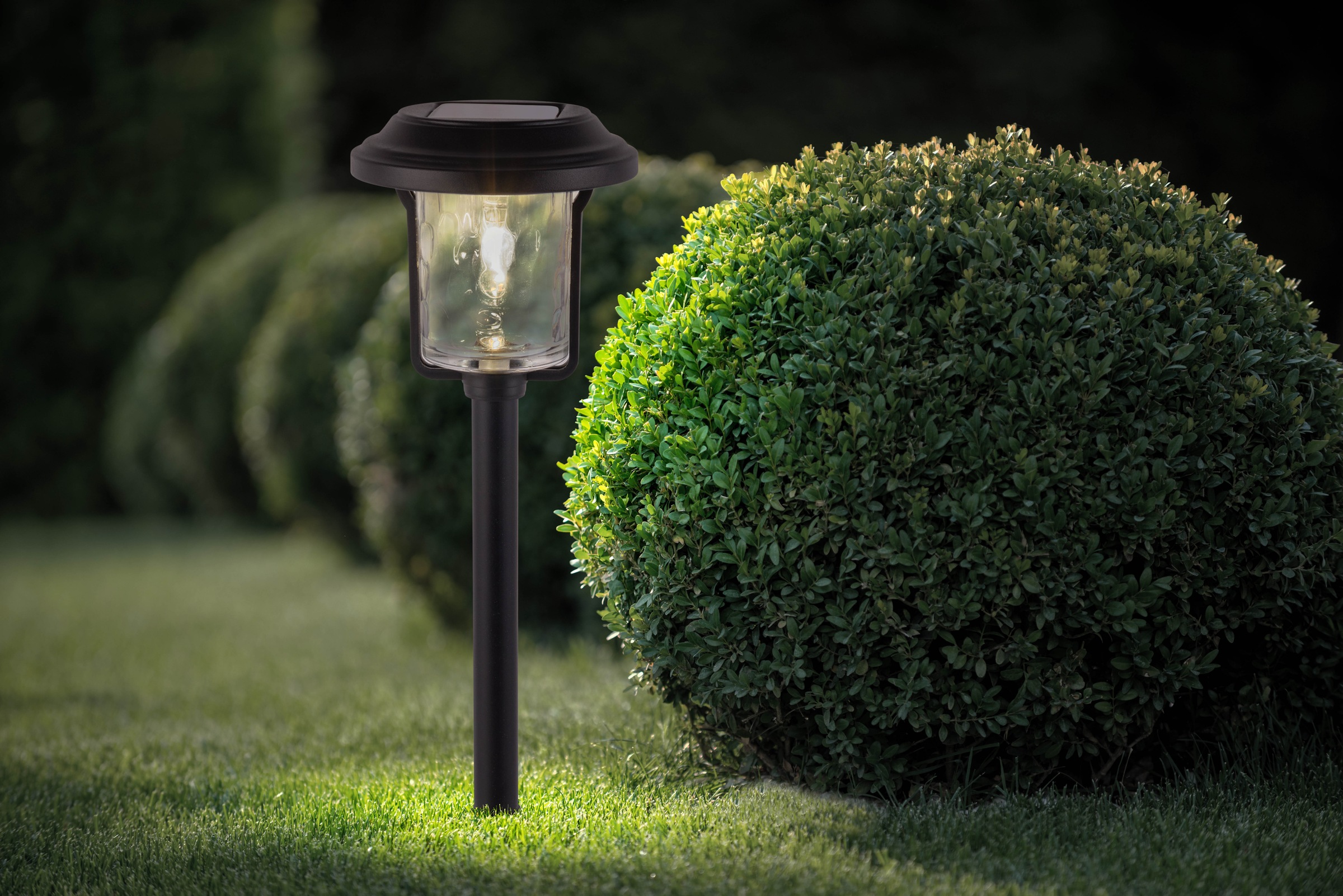 näve LED Solarleuchte "Simon" LED-Modul 1 Stk. Warmweiß Spieß schwarz, stru günstig online kaufen