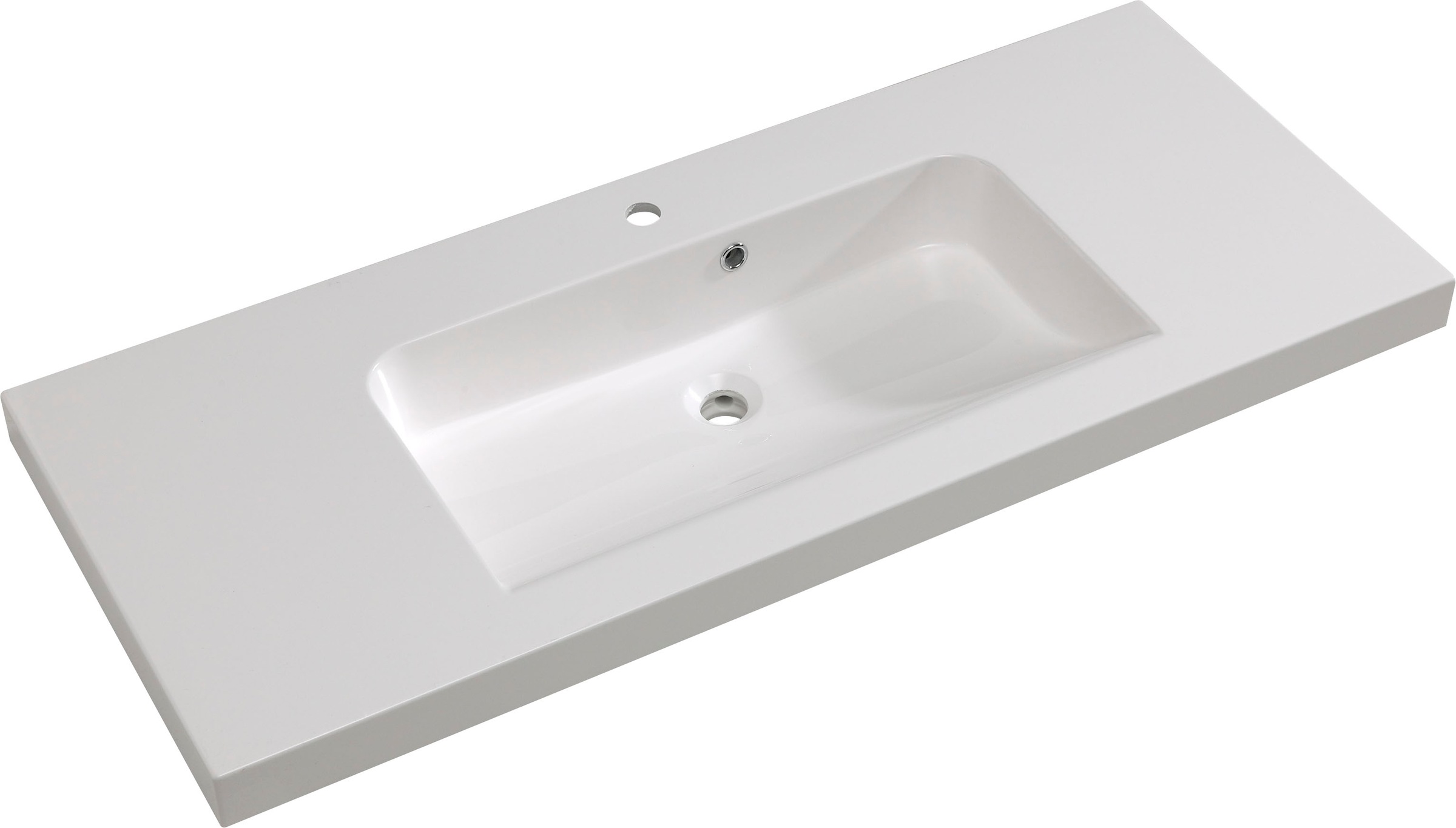 Saphir Badmöbel-Set »Balto Sprint 2-teilig, Mineralmarmor-Waschtisch mit LED-Spiegelschrank«, (2 St.), Badezimmer Set inkl. Türdämpfer, 3 Türen, 2 Schubladen