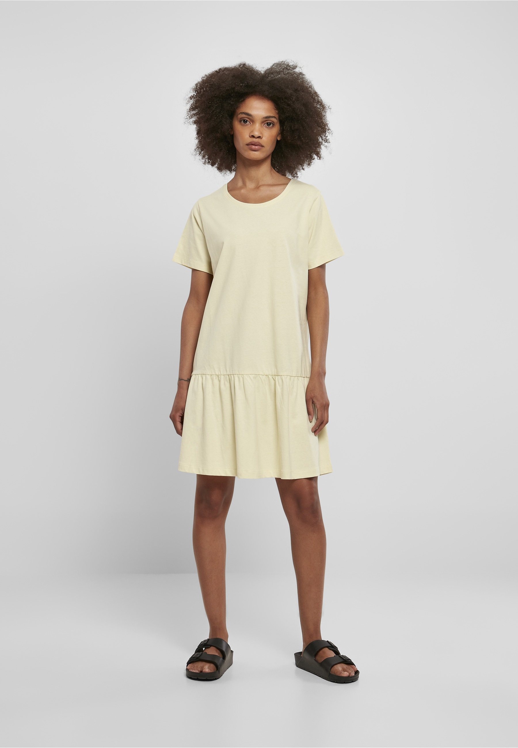 URBAN CLASSICS A-Linien-Kleid »Urban Classics Damen Ladies Valance Tee Dress« 1 Stk. tlg.