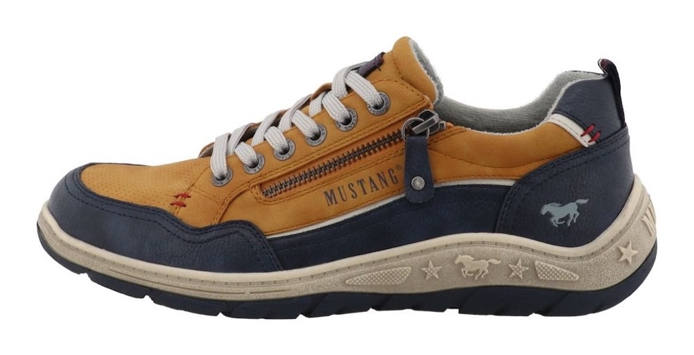 Mustang Shoes Sneaker »Benedetto«  Halbschuh, Schnürschuh, Freizeitschuh mit markantem Kontrastbesatz