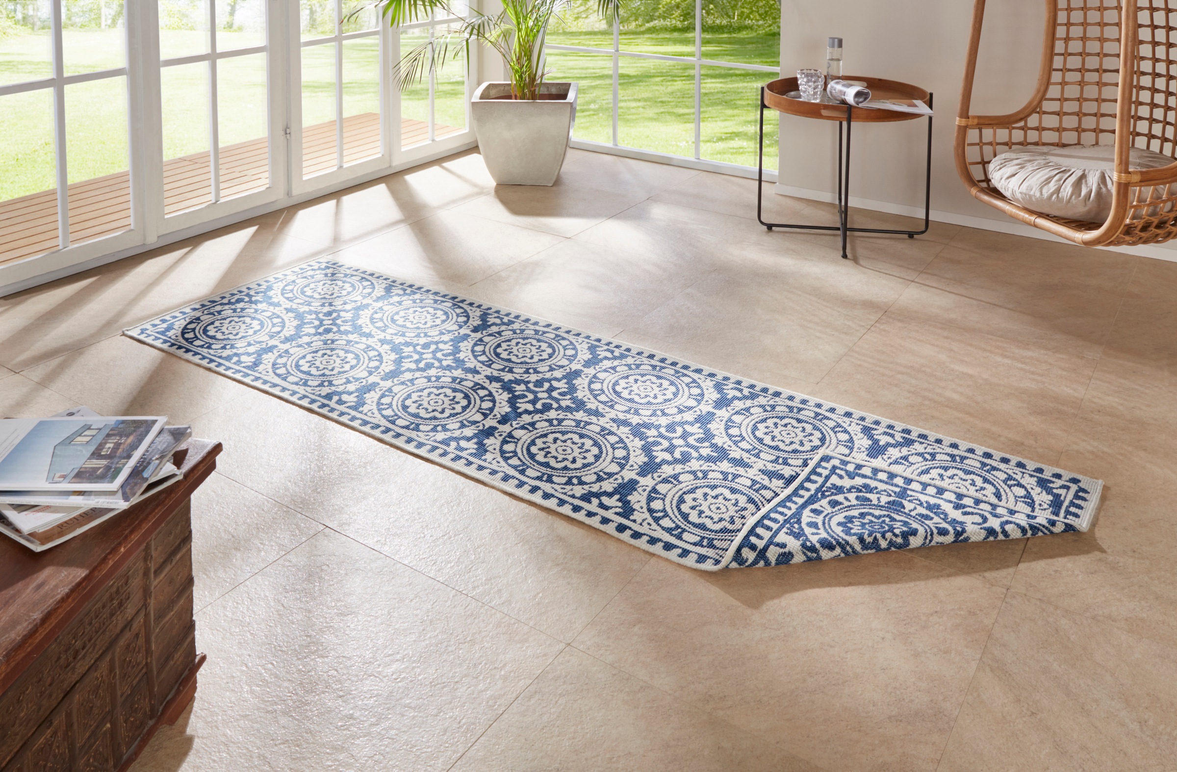 HANSE Home Läufer "Jardin" rechteckig 5 mm Höhe Wendeteppich, In-& Outdoor, günstig online kaufen