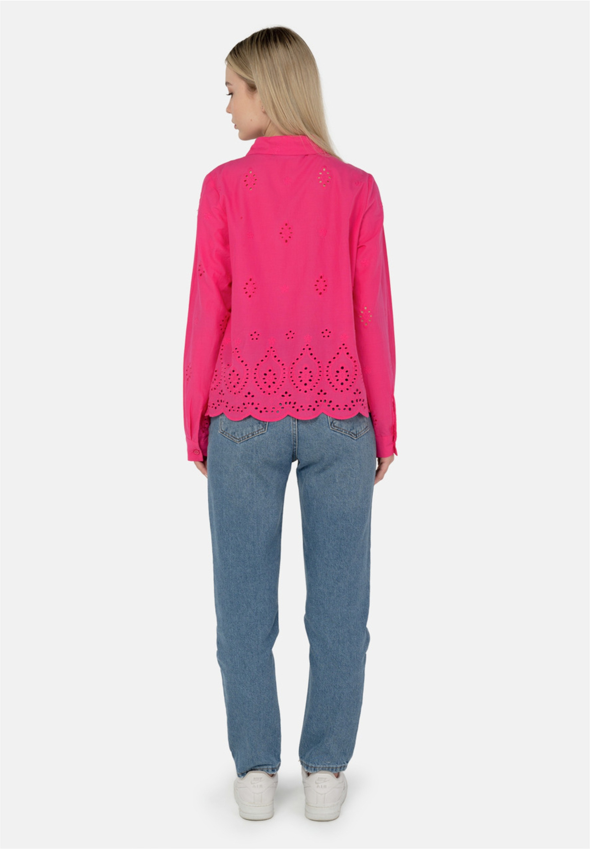 freshlions Klassische Bluse »Kate«, mit luftigem Lochmuster