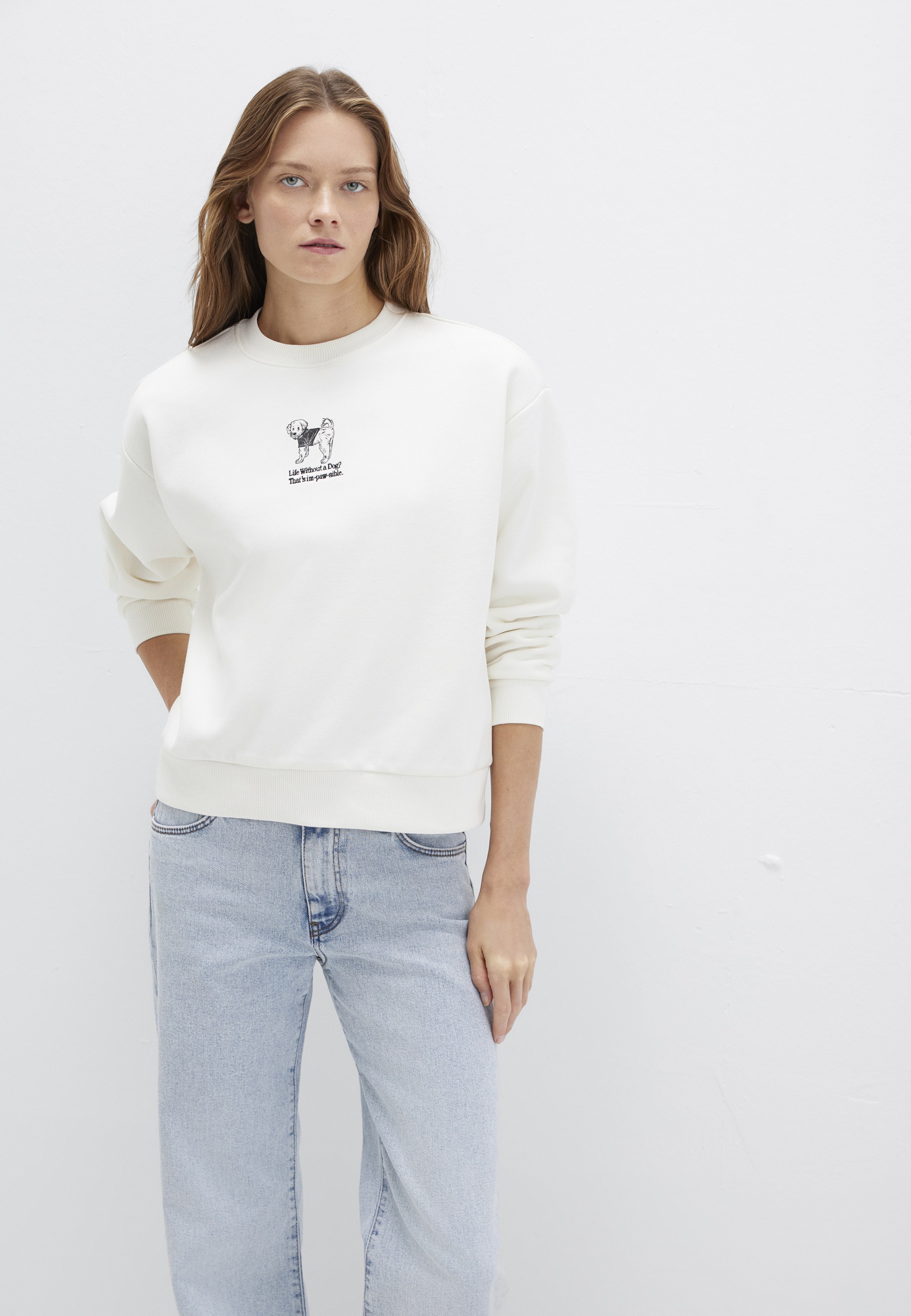Mavi Rundhalspullover »DOG PRINTED SWEATSHIRT« Sweatshirt Rundhals