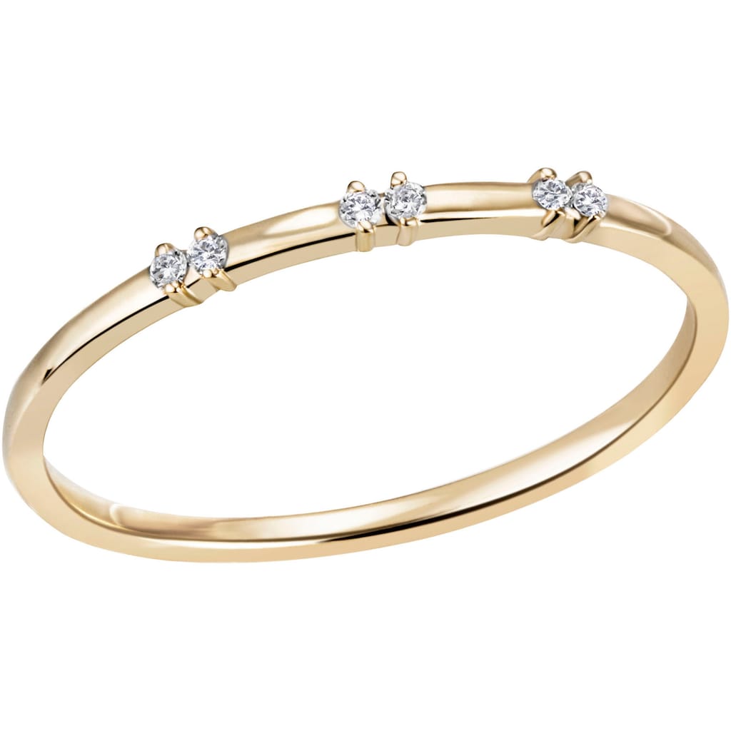 Firetti Fingerring »Schmuck Geschenk Gold 585 Goldring Vorsteckring«, mit Brillanten