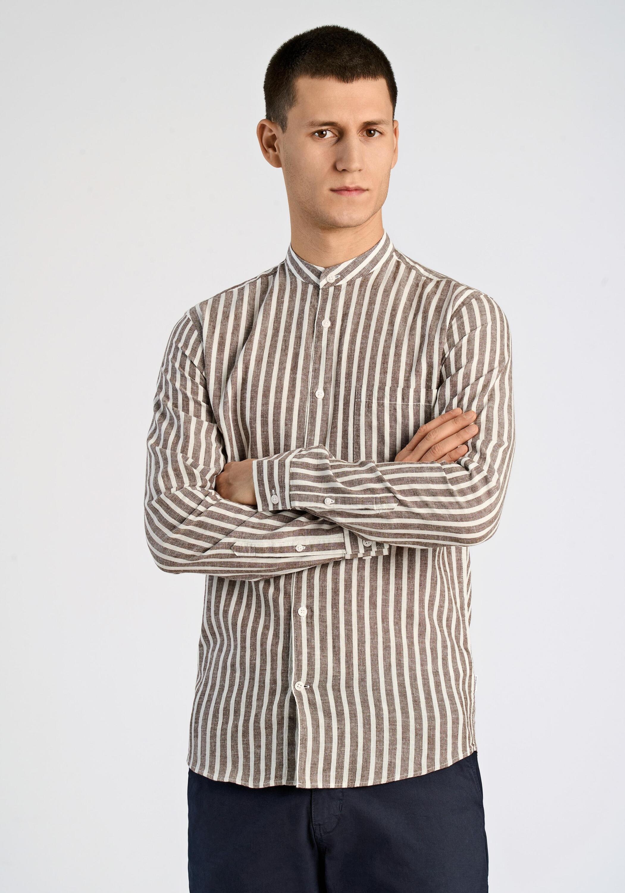 LINDBERGH Leinenhemd "Leinenhemd (Langarm) Slim Fit"