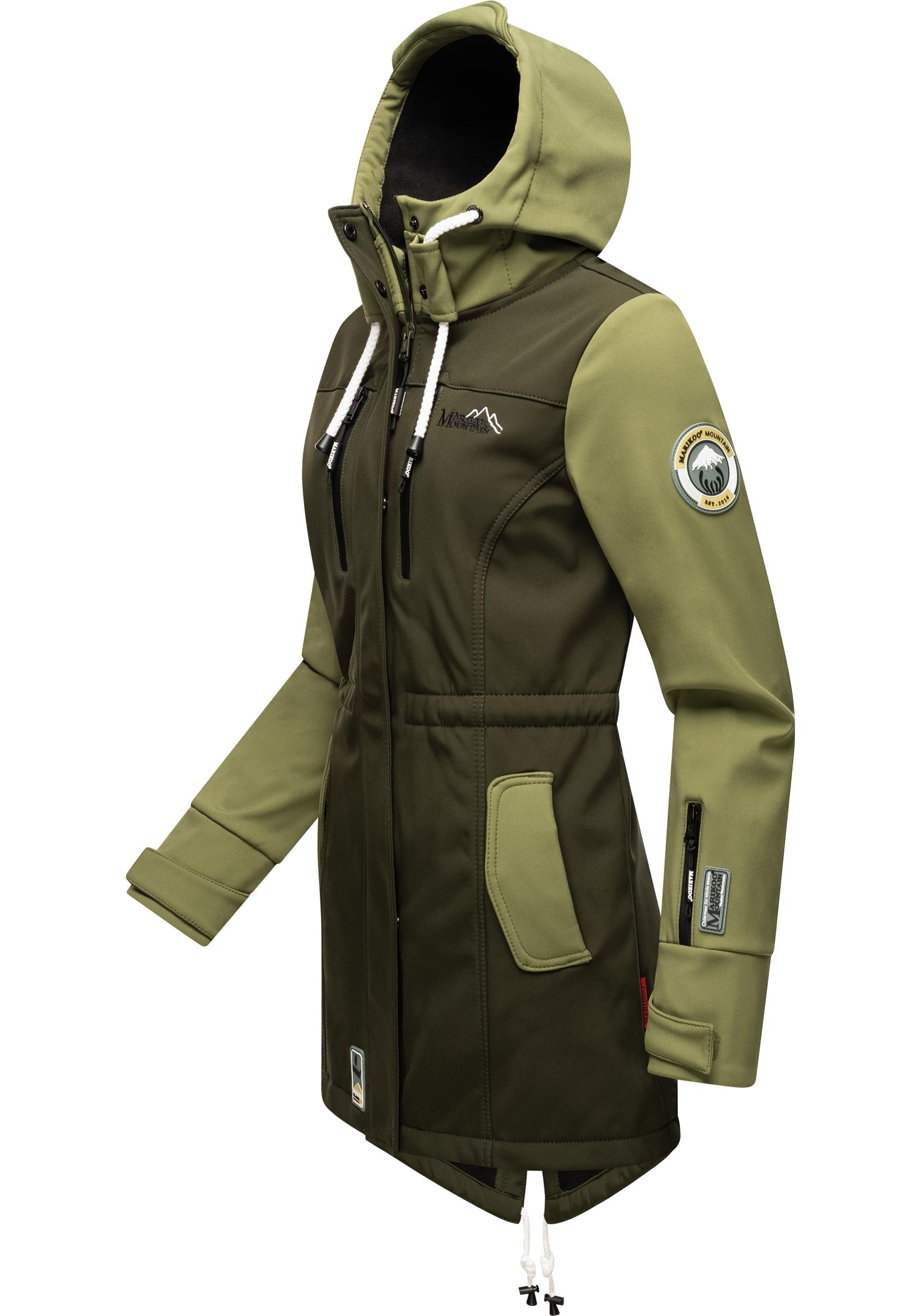 Marikoo Funktionsmantel »Zimtzicke«, Wasserdichter Softshell Parka mit Kapuze
