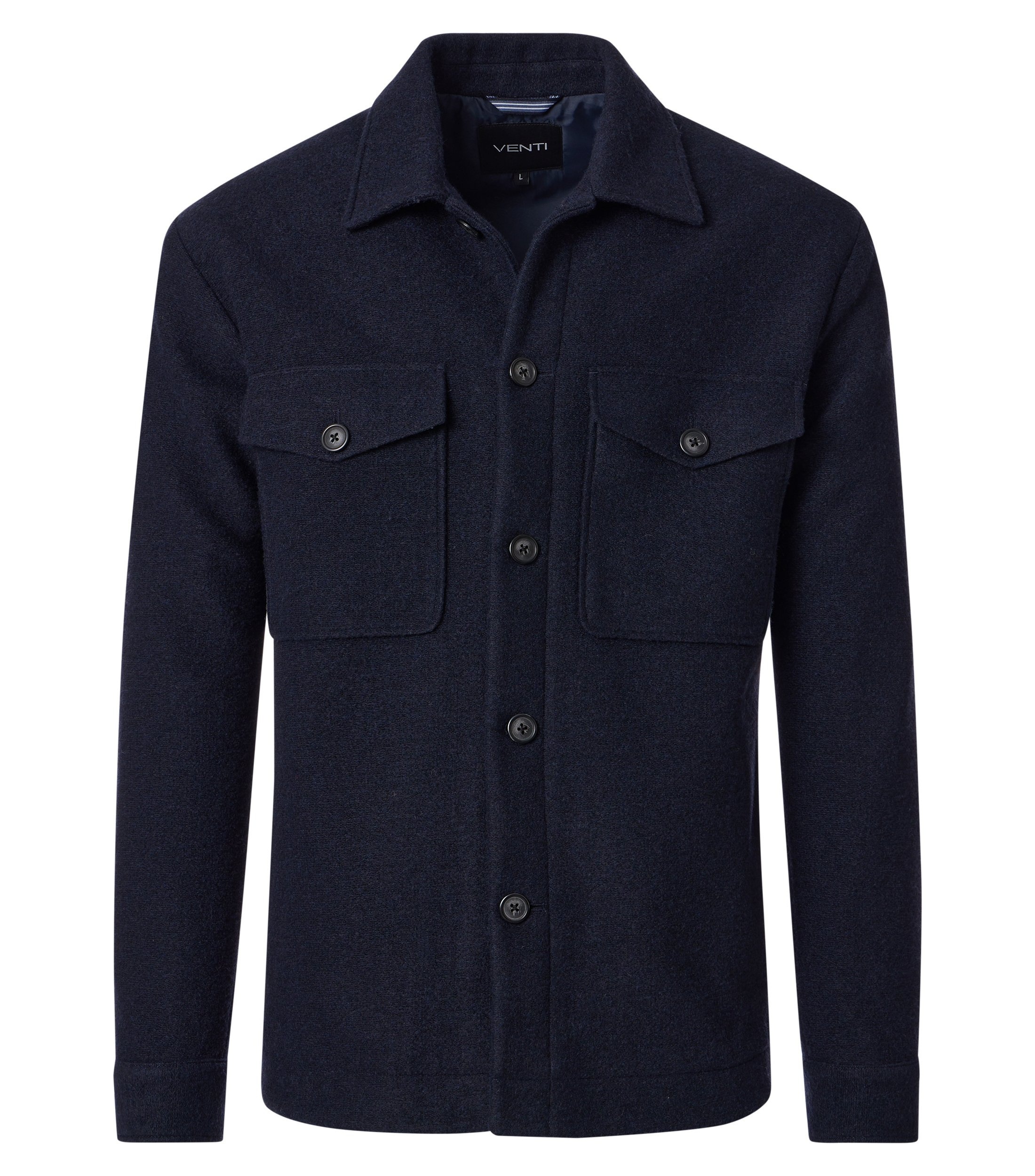 VENTI Men Long Sleeve Shirt Jacket Dark Blue 50 4