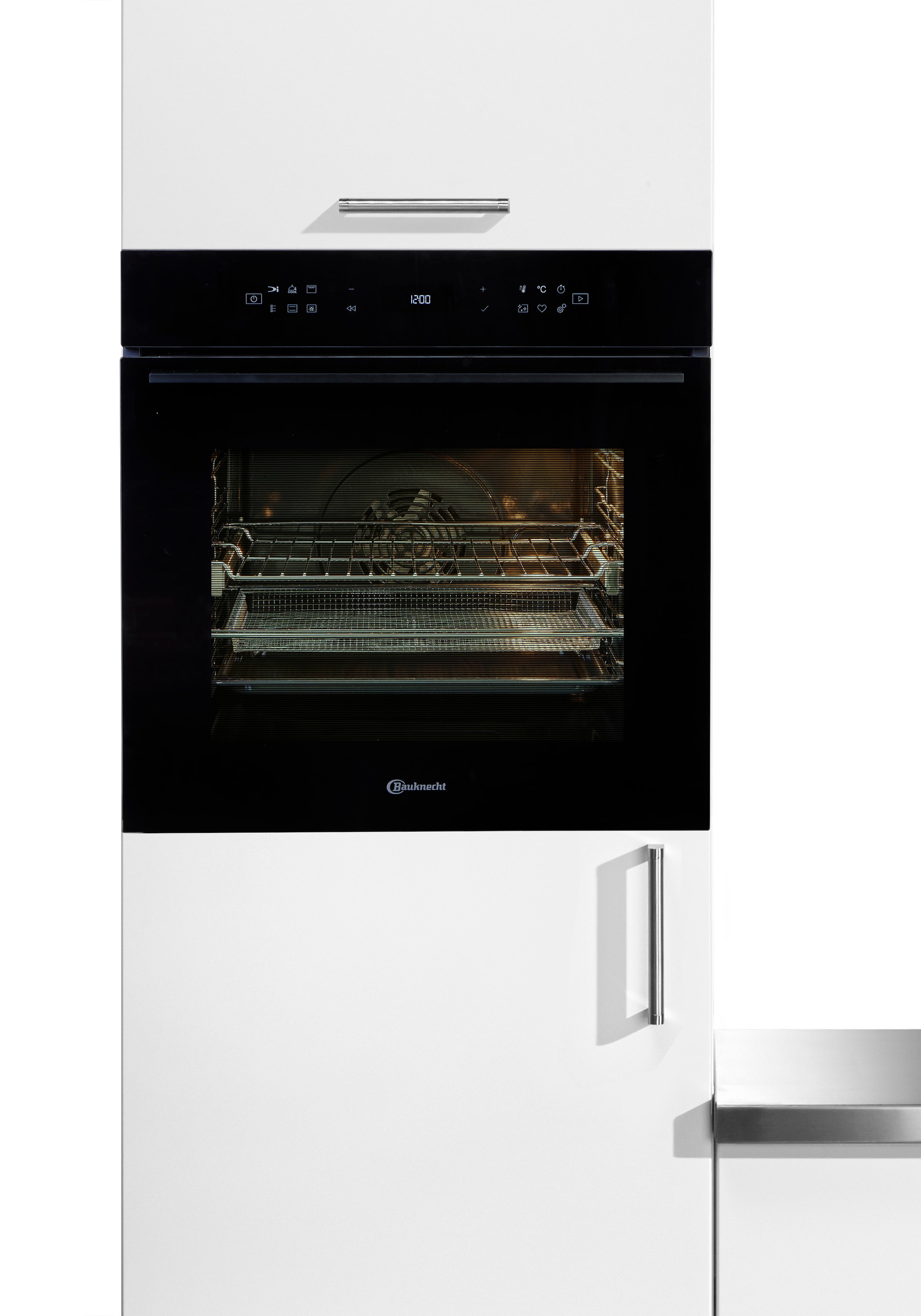 BAUKNECHT Backofen »BBI7 310C PIZZA« mit 1-fach-Teleskopauszug mit Pyrolyse-Selbstreinigung 310°C Pizza-Funktion: Für Pizza in Restaurantqualität zu Hause