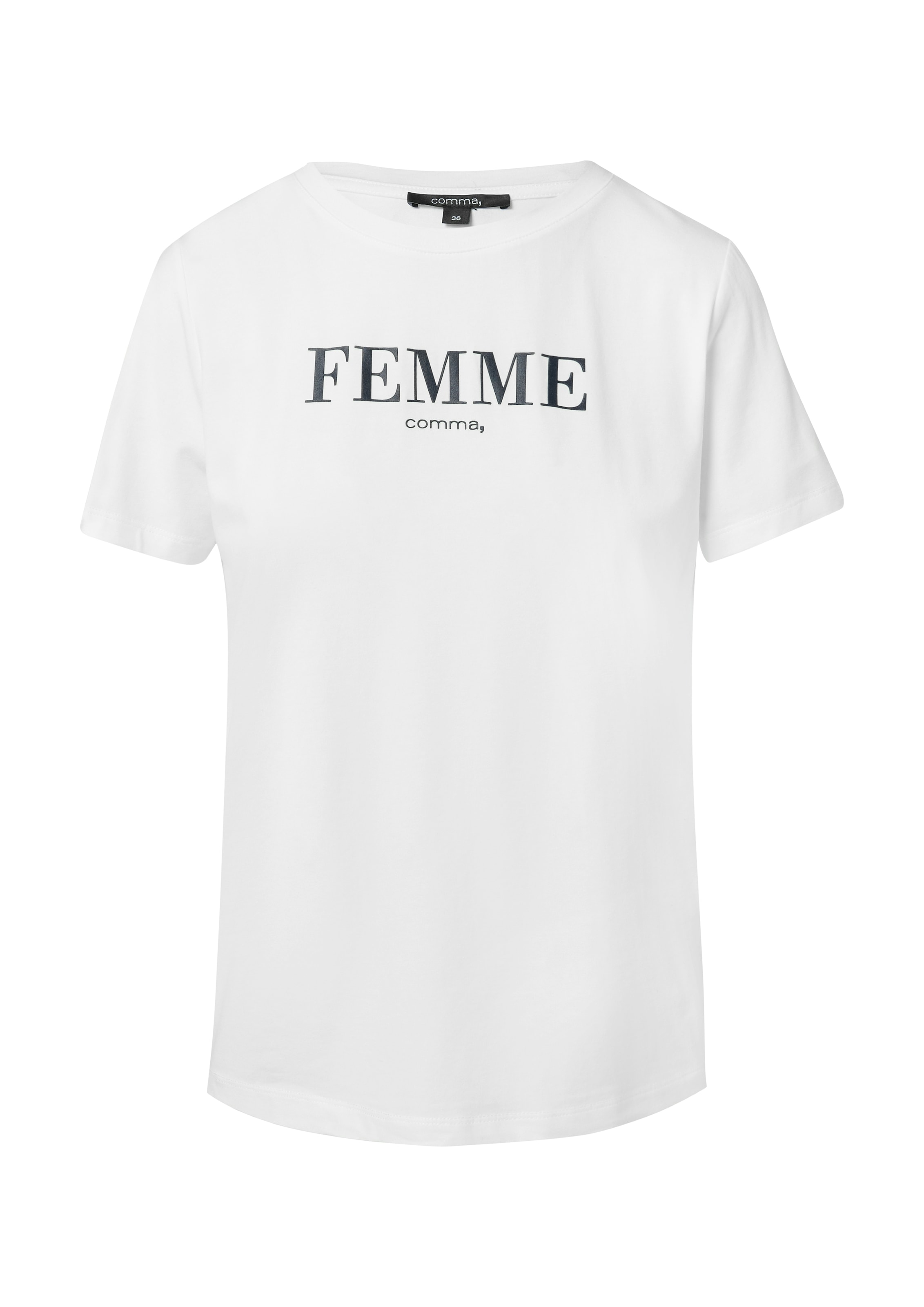 Comma T-Shirt, mit Statement-Print